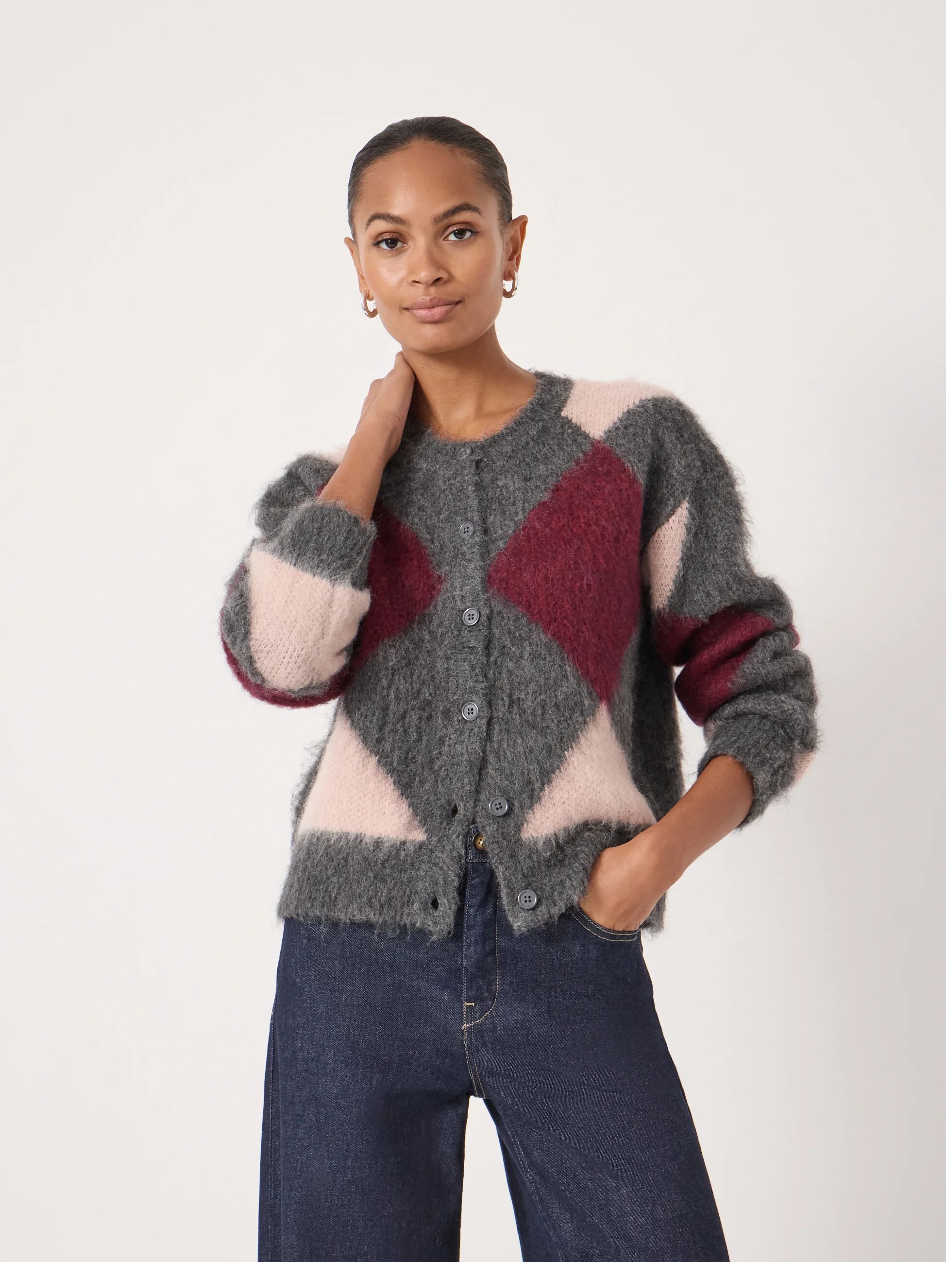 トップス hholic lib stretch cardigan 2pieces set West Yorkshire Spinners - Lana - Longline Cardigan by Chloe
