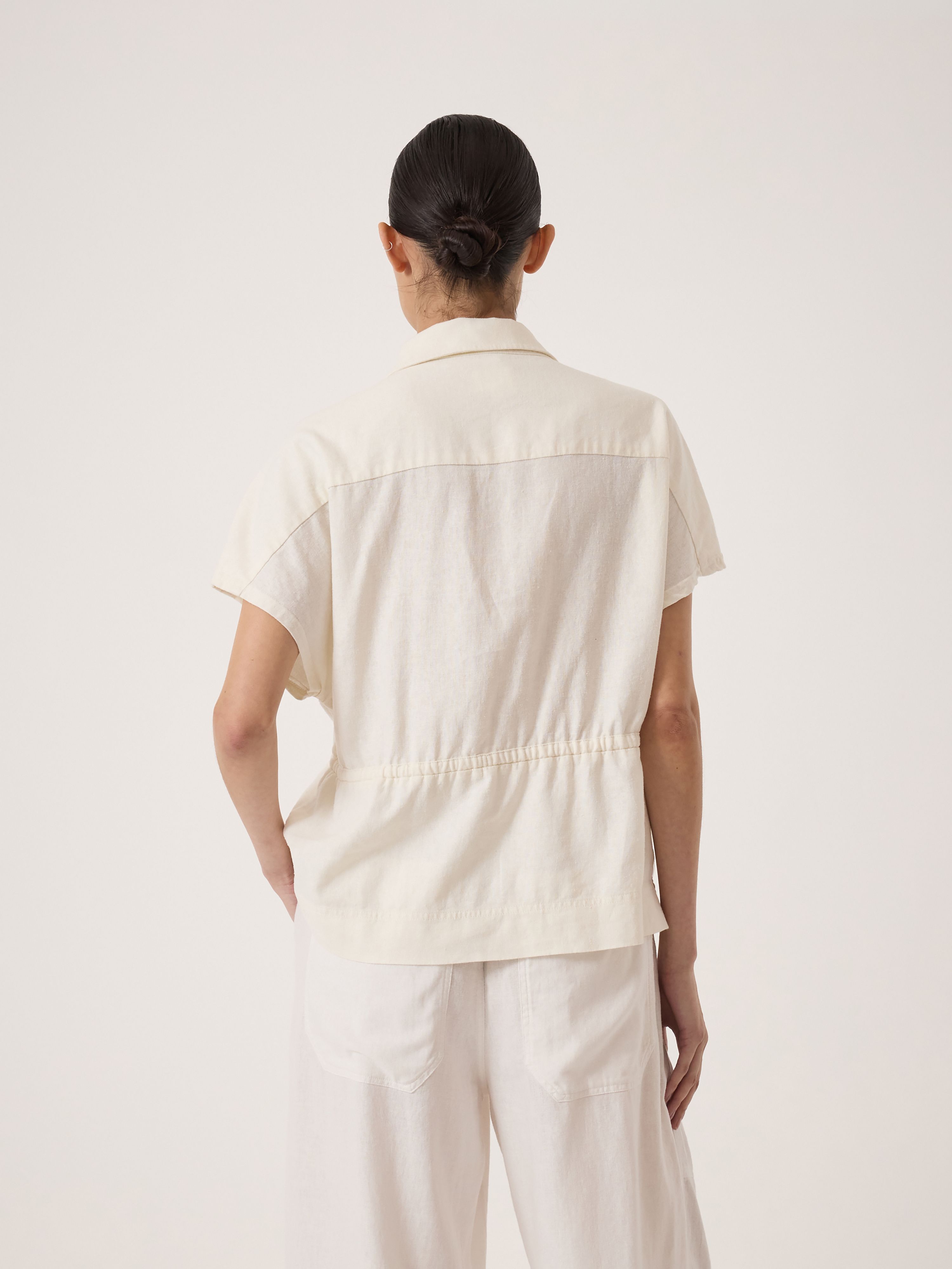 Mirai Linen Blend Short Sleeve Shirt