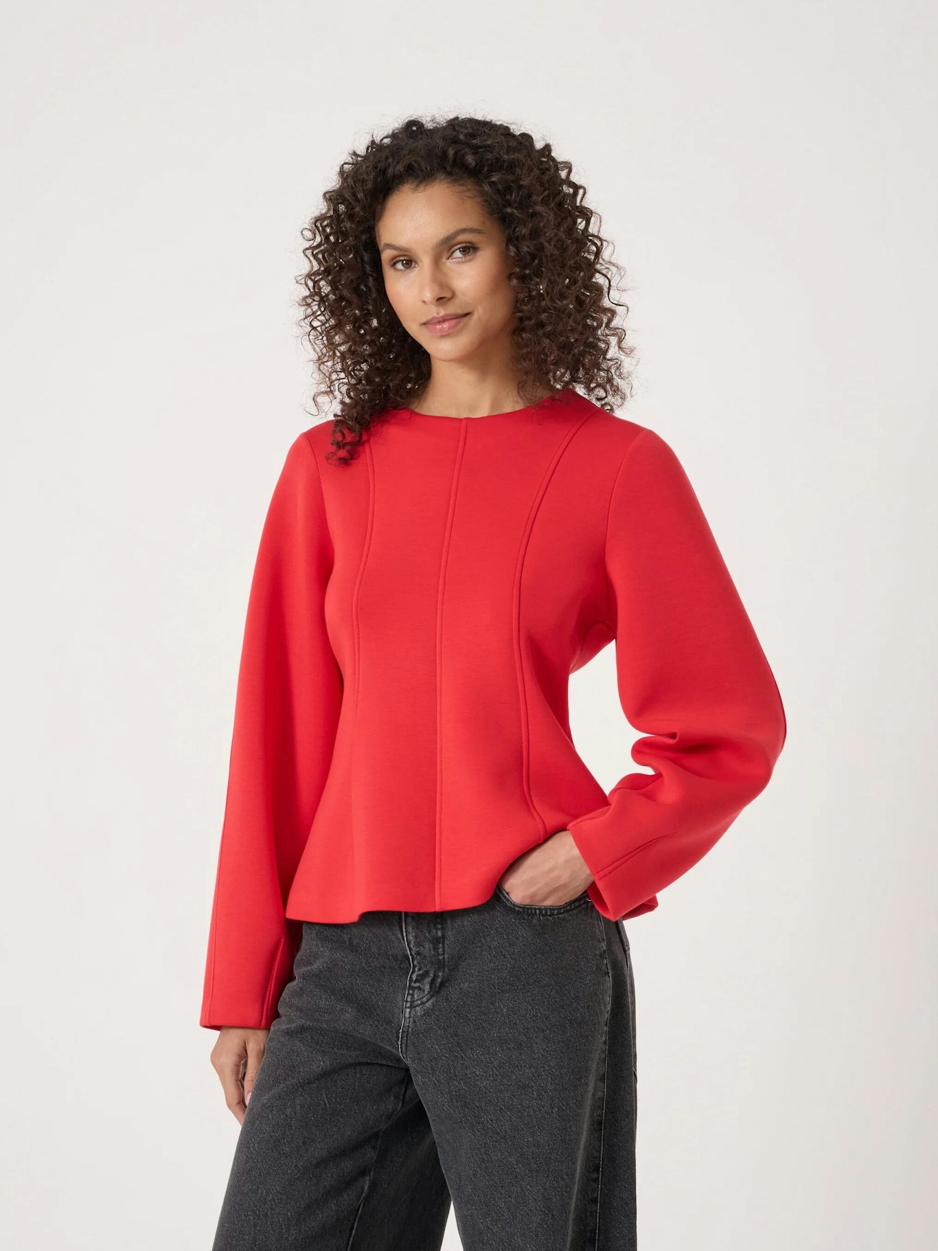 014526-0074-01 Scuba Peplum Jersey Top