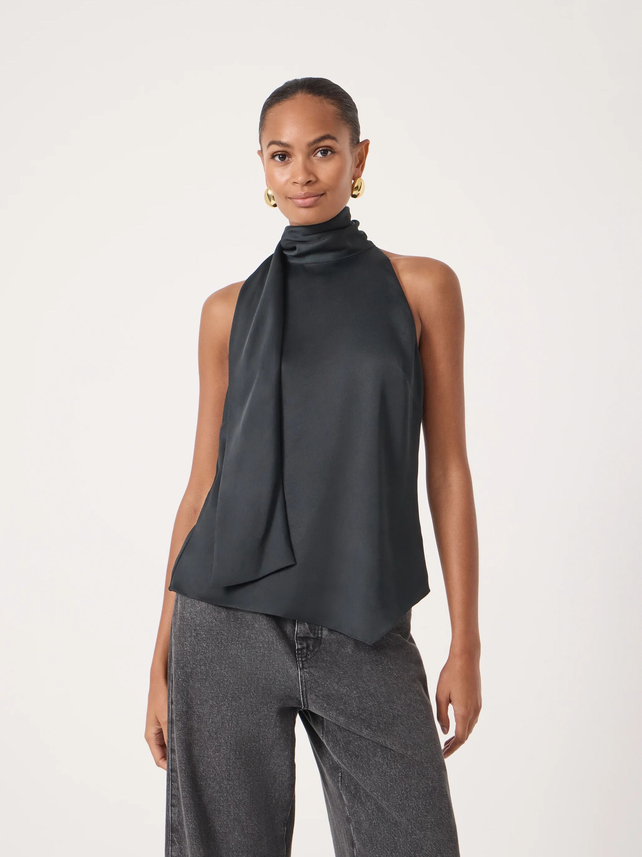 Halter Neck Satin Top