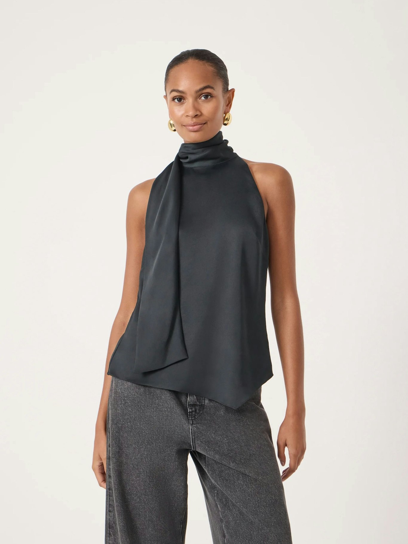 014659-0456-01 Halter Neck Satin Top