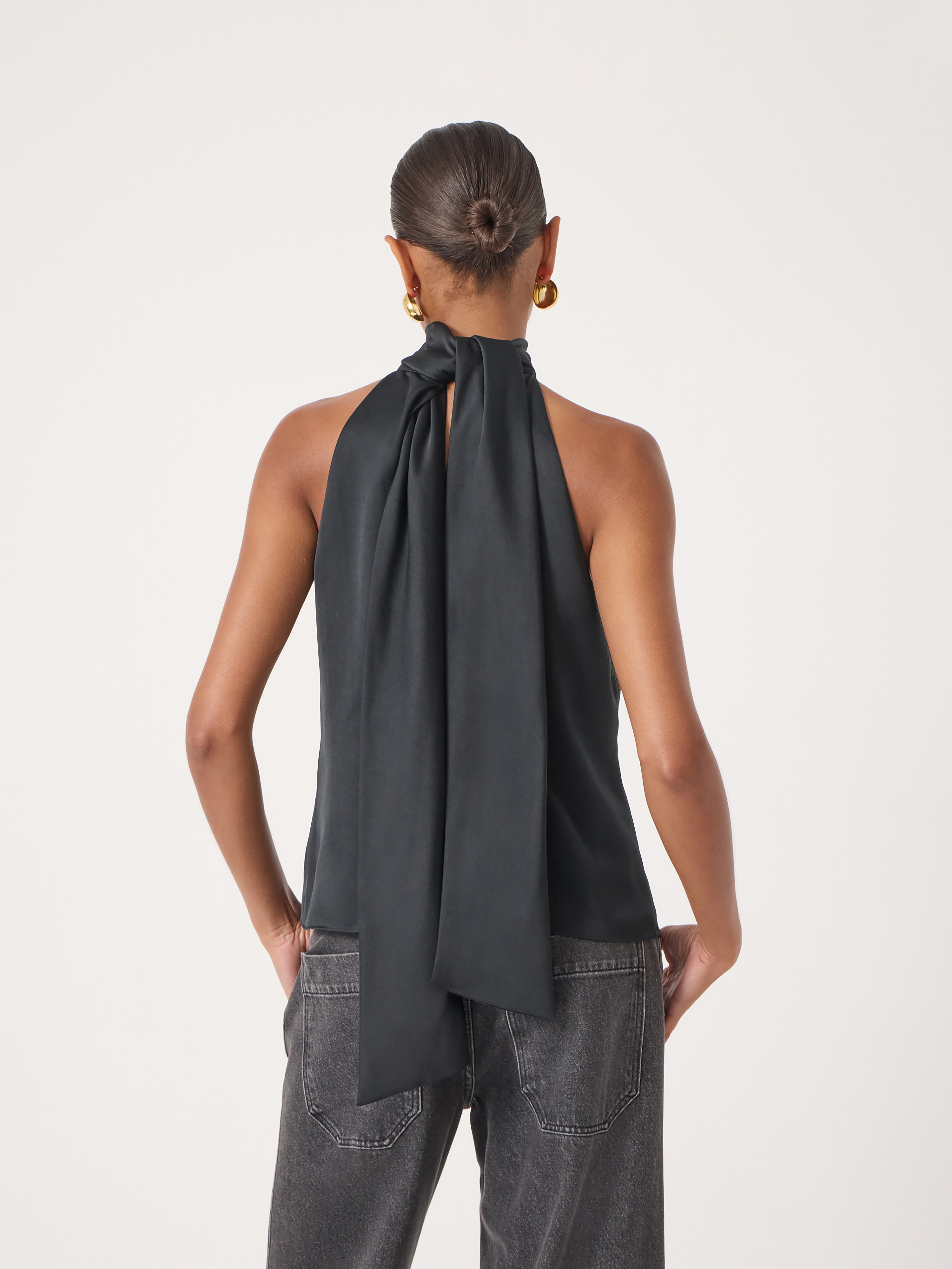 Halter Neck Satin Top