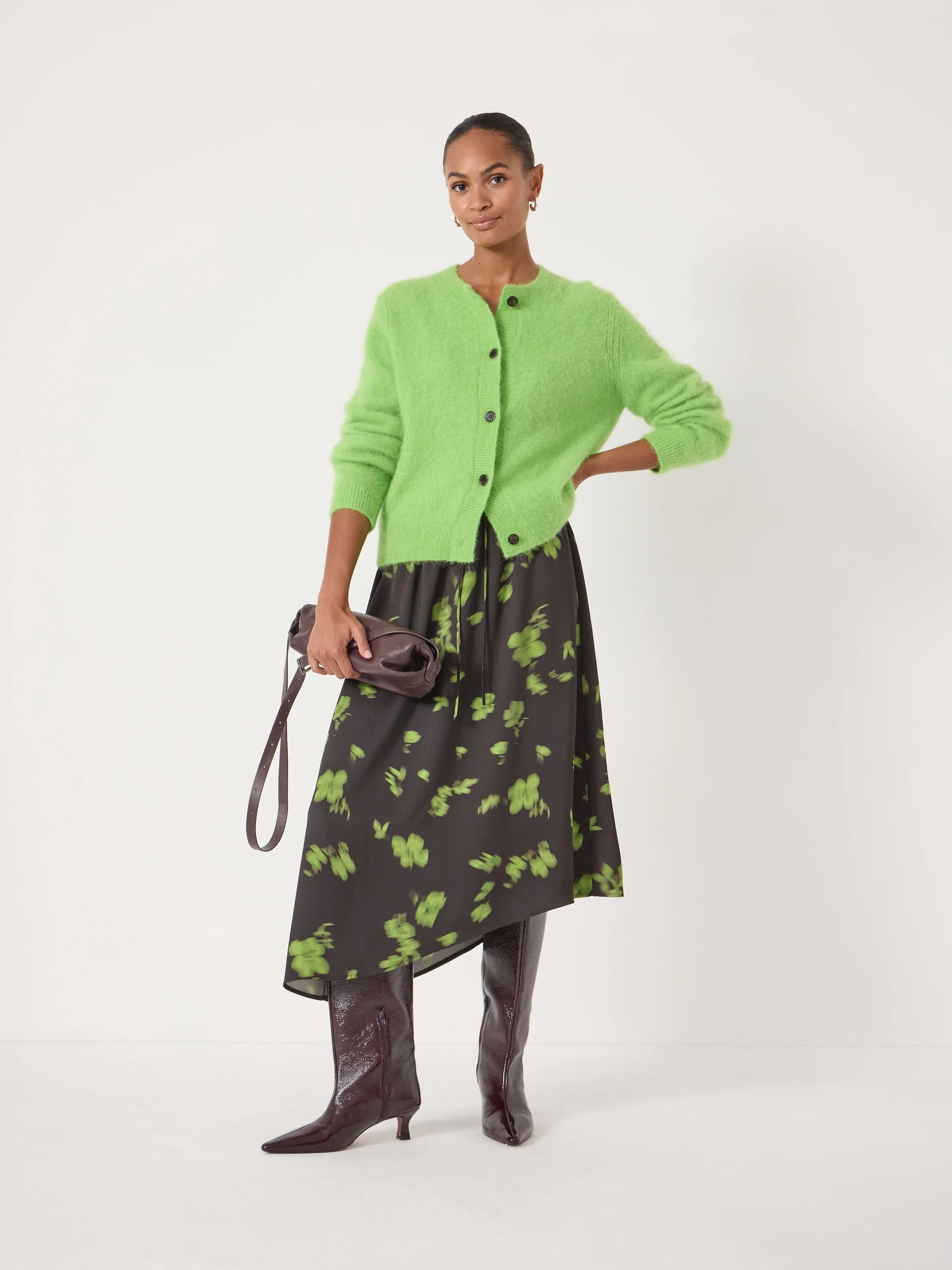 Satin Asymmetric Skirt