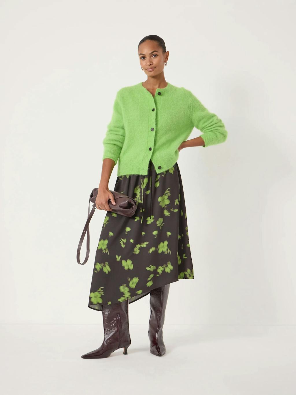 014661-4848-01 Satin Asymmetric Skirt