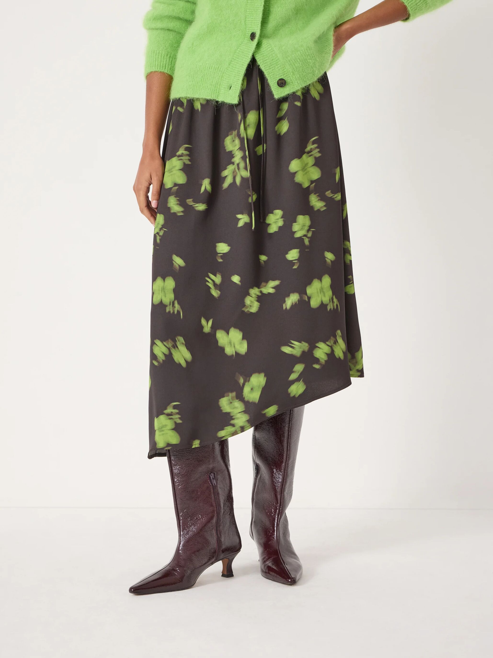 Satin Asymmetric Skirt