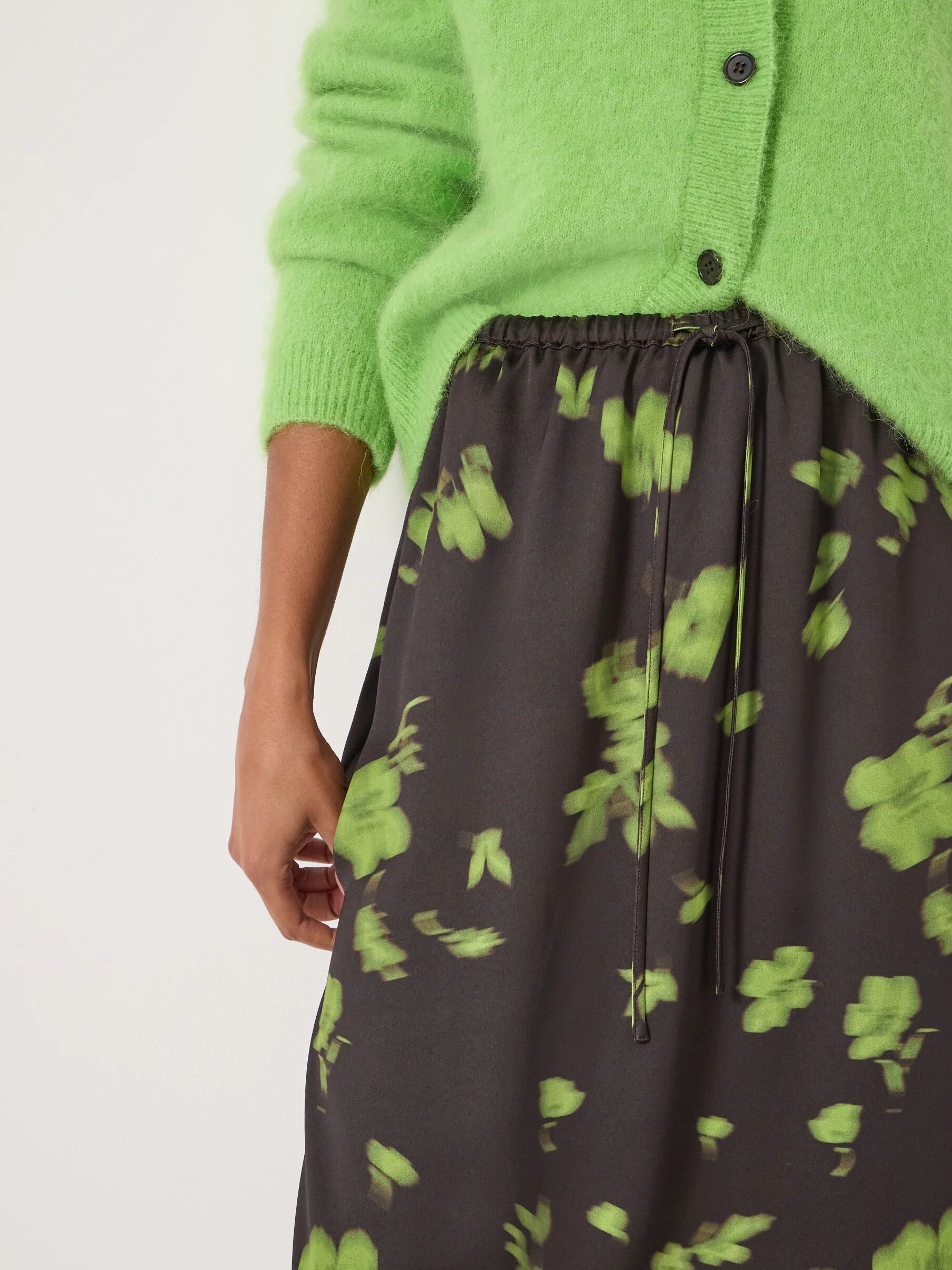 Satin Asymmetric Skirt