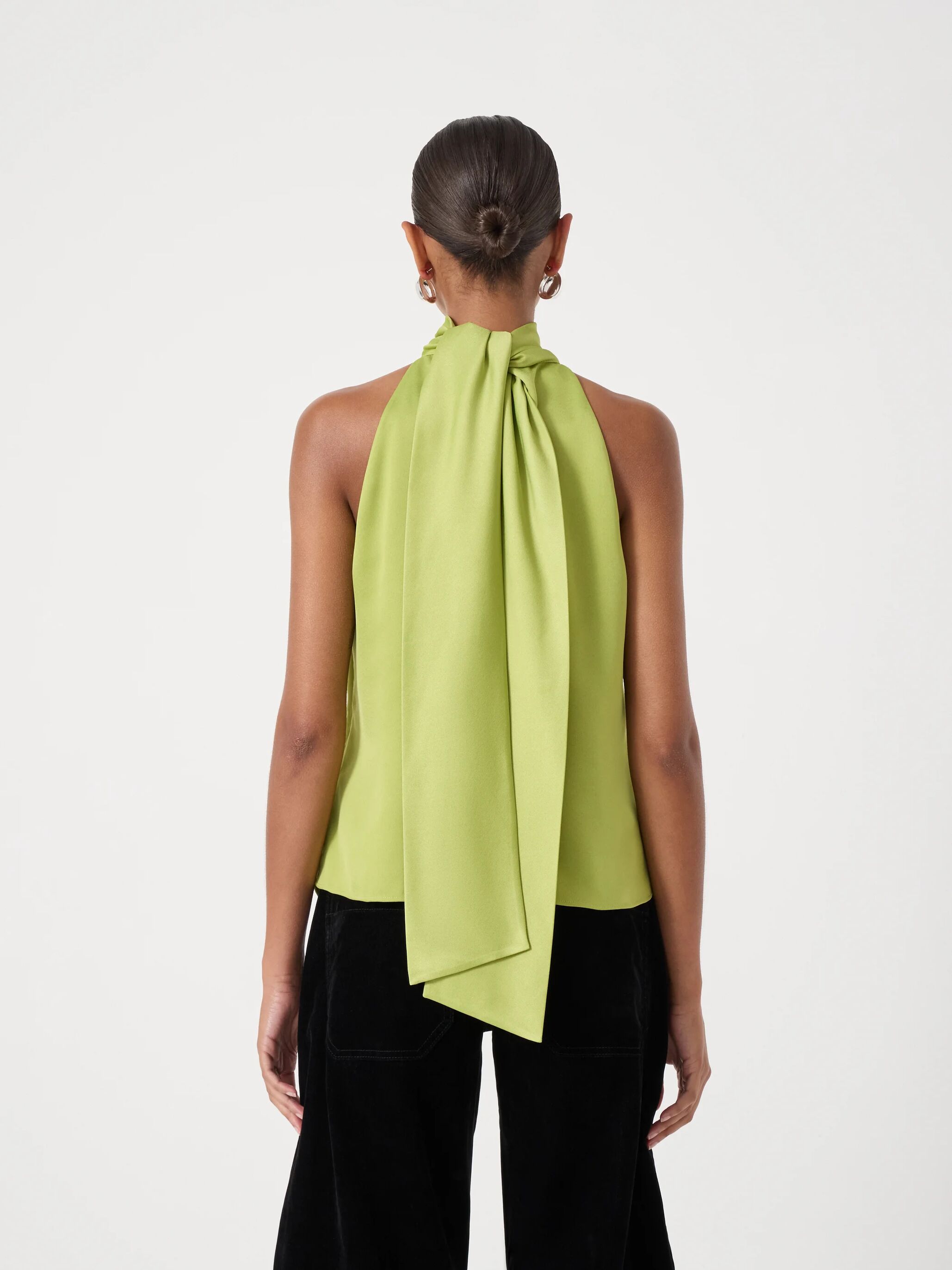 Halter Neck Satin Top