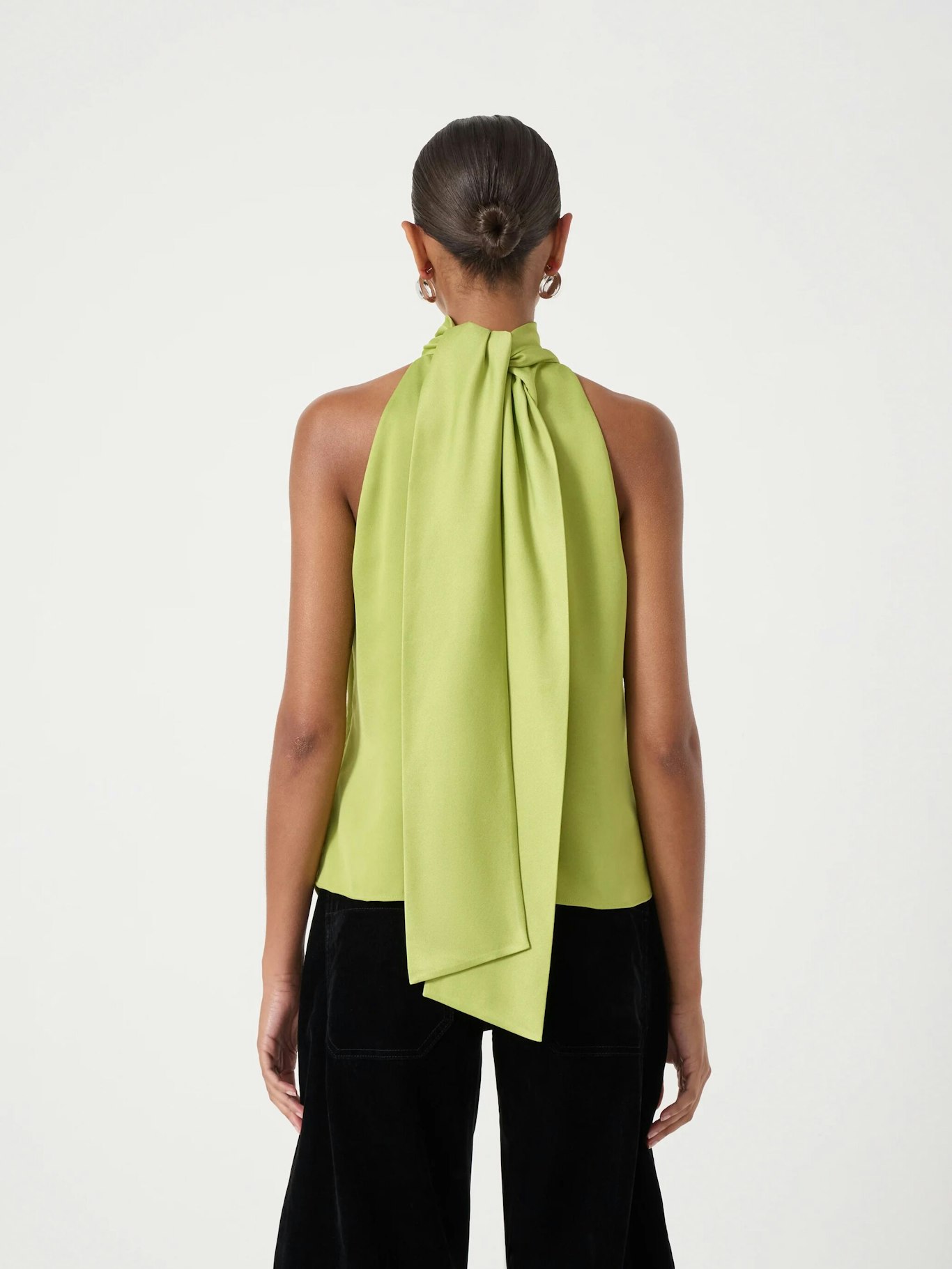 014659-3426-03 Halter Neck Satin Top