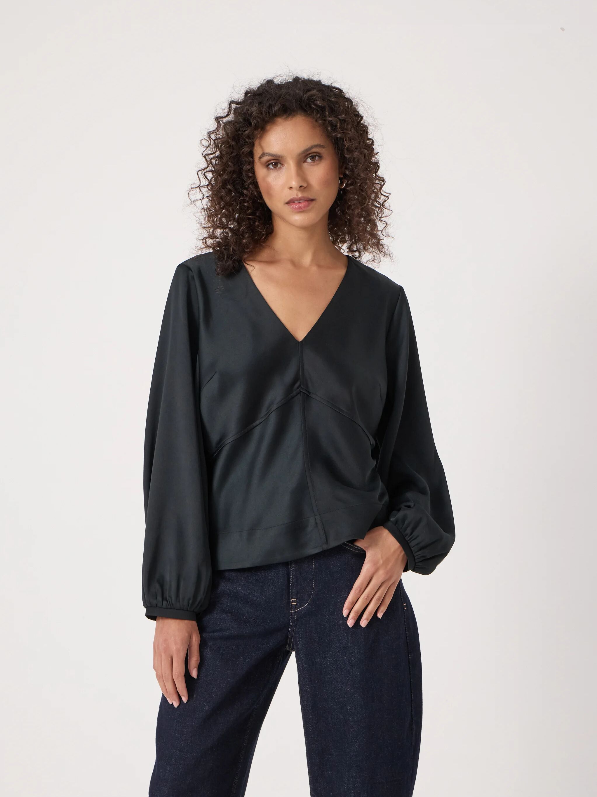 Grace Satin Long Sleeve Top