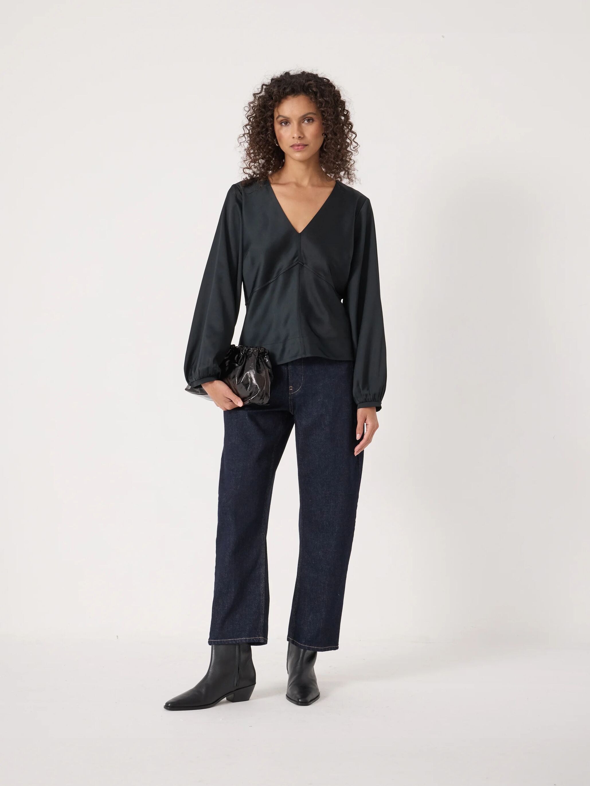 Grace Satin Long Sleeve Top