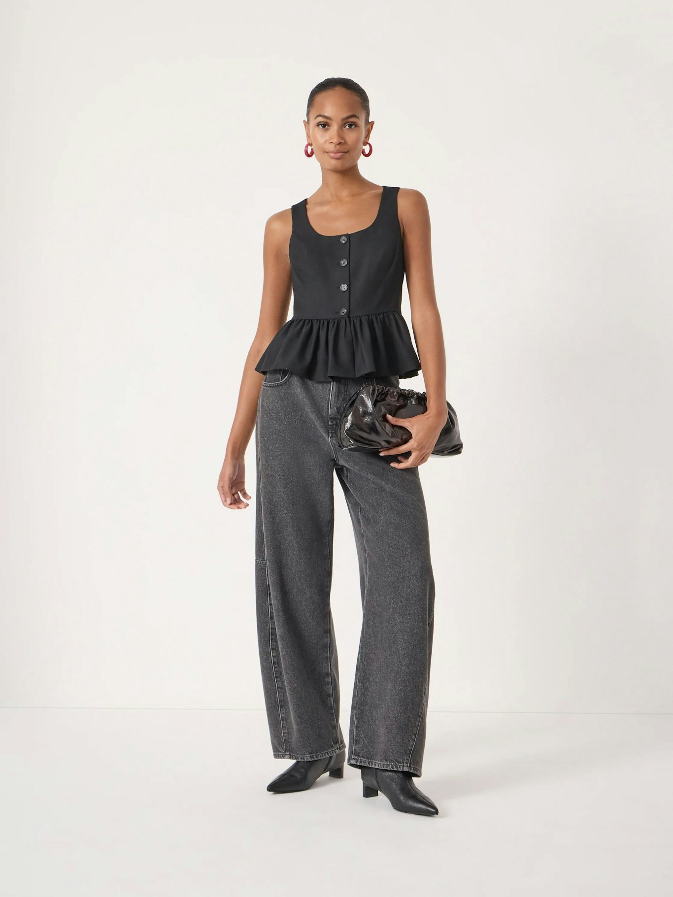 014937-0456-02 Peplum Wool Waistcoat