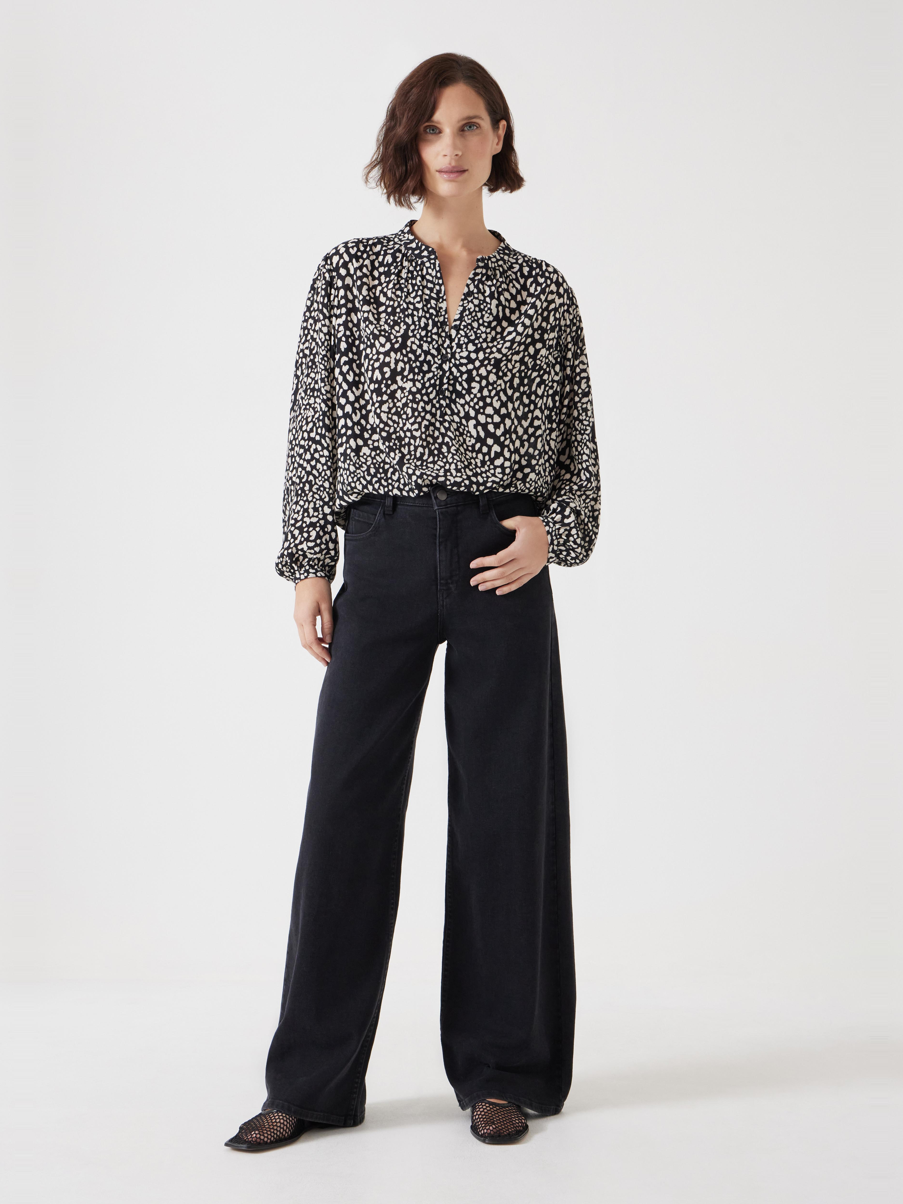 Leopard Print Long Sleeve Top