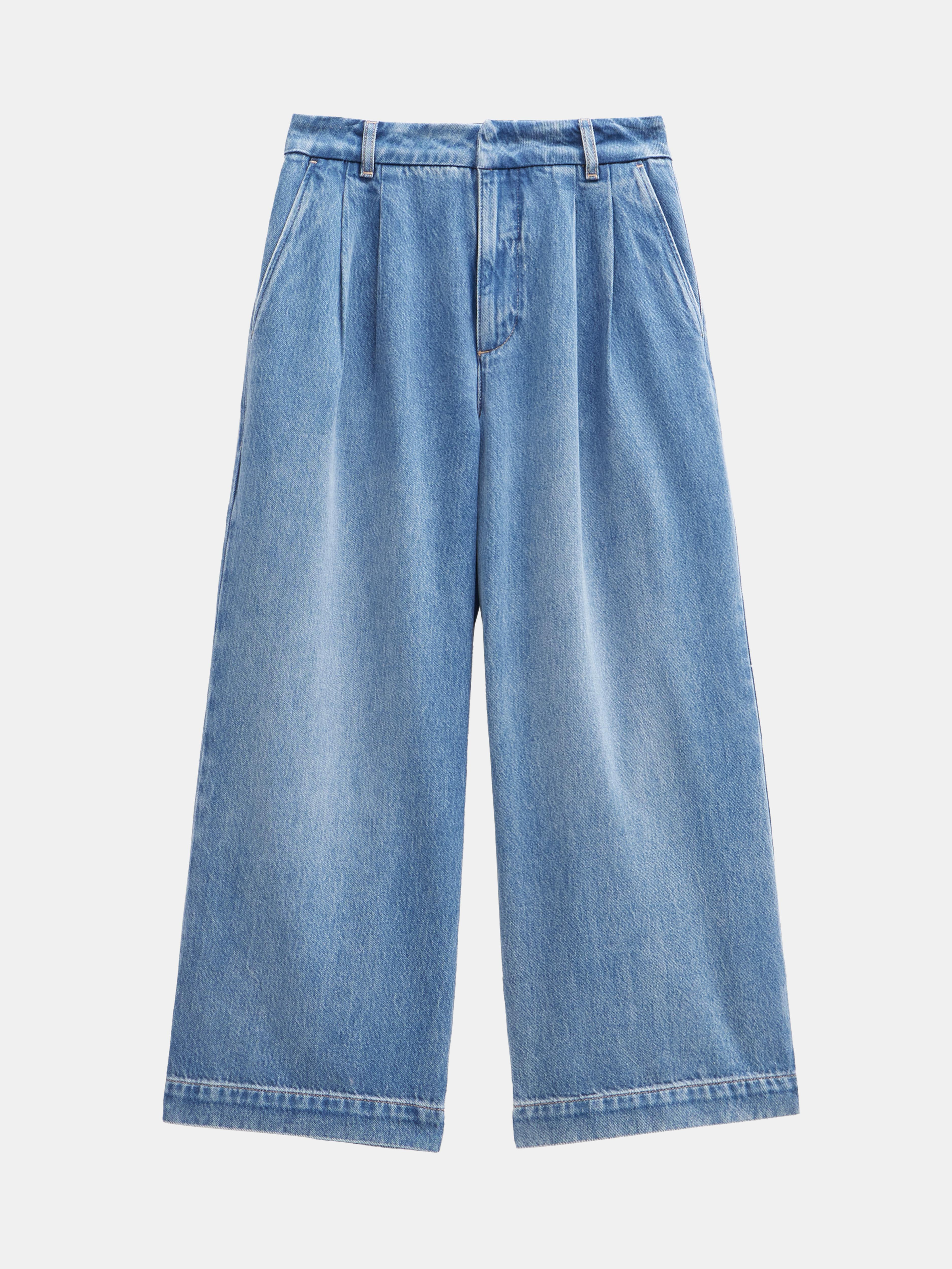 Lya Denim Pleated Culottes