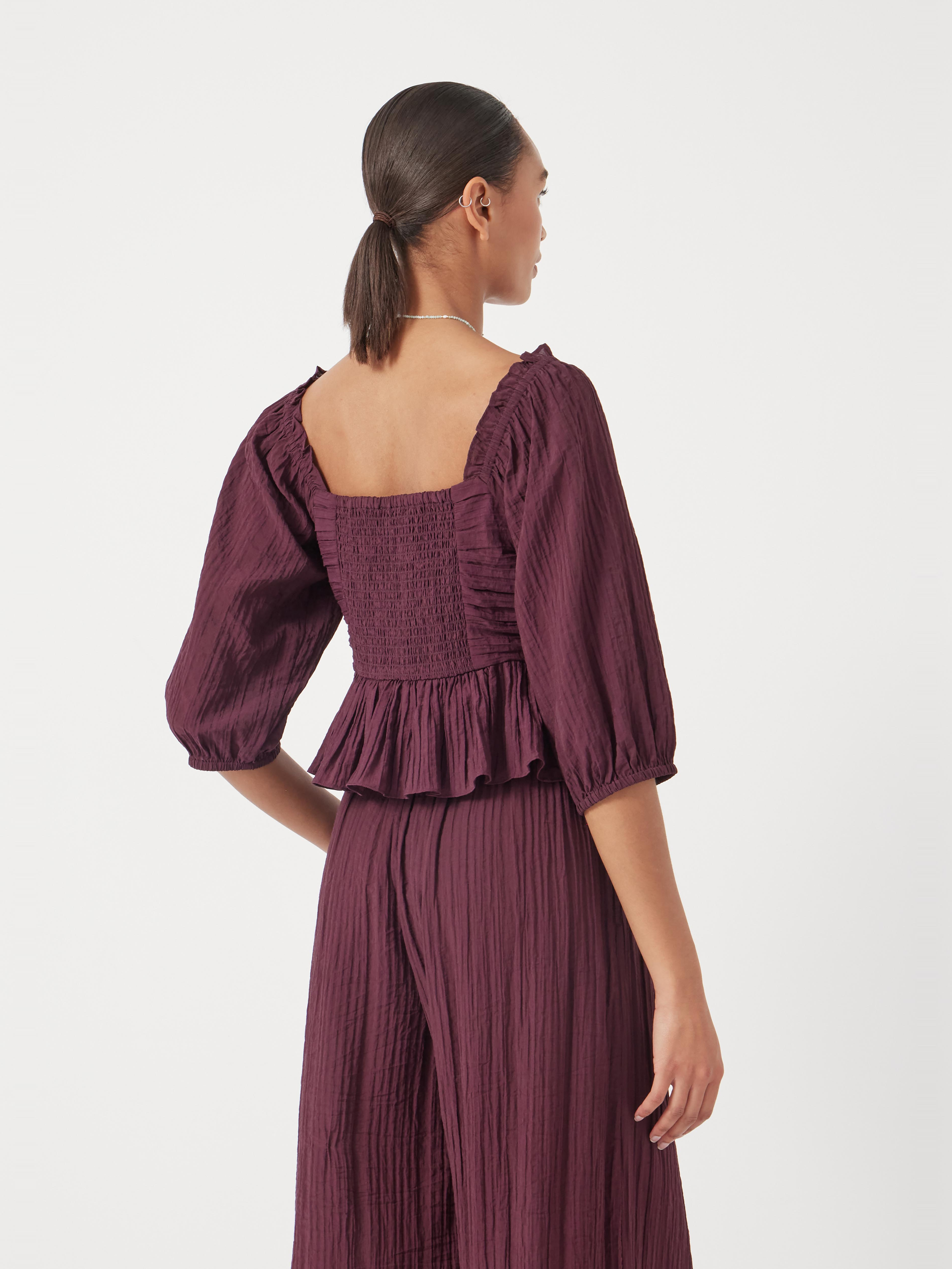 Zoe Crinkle Peplum Top