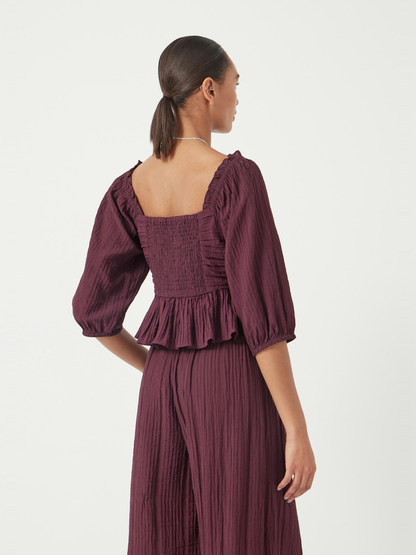 013753-3278-03 Zoe Crinkle Peplum Top