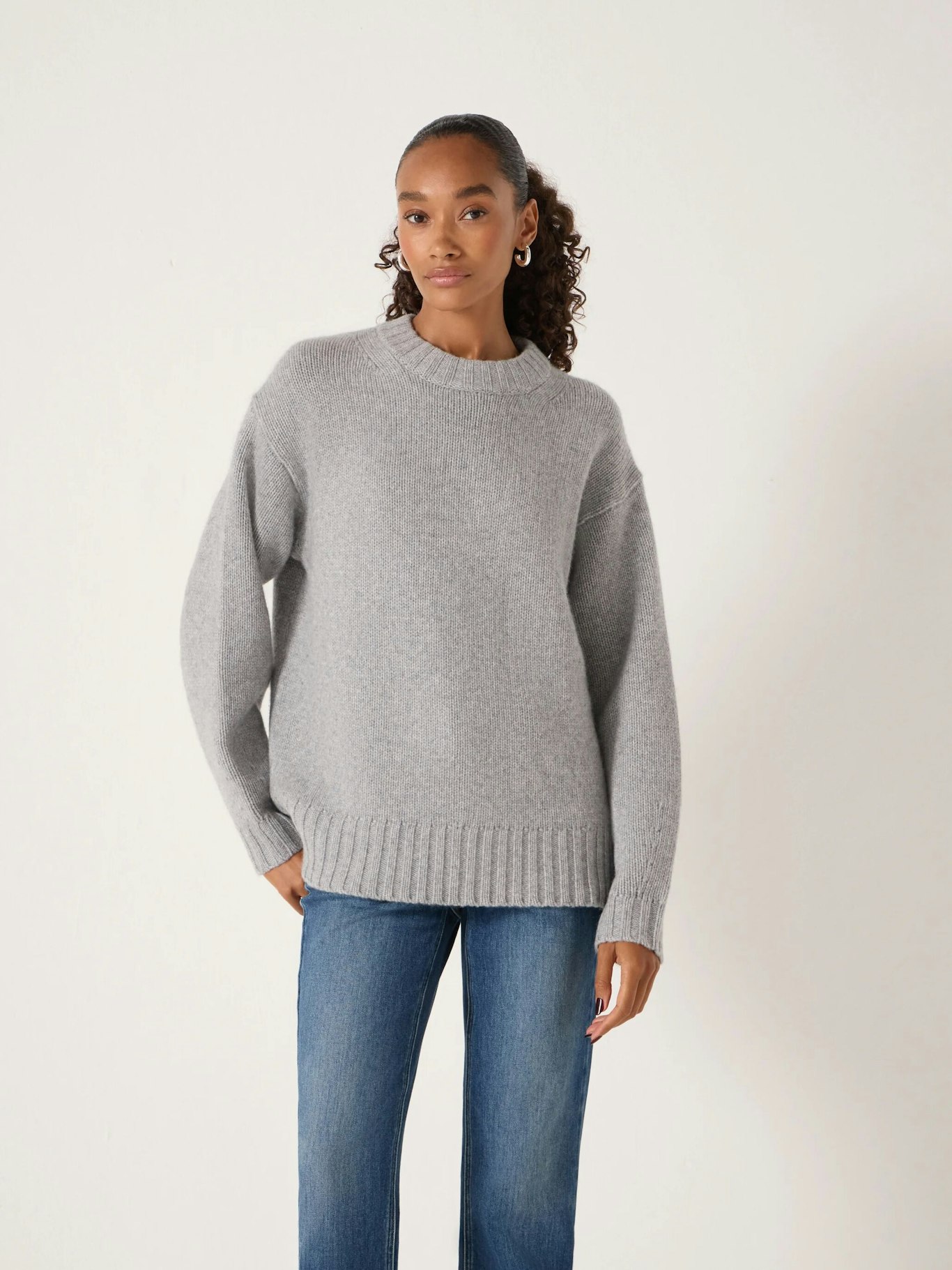 014161-2804-01 Cora Longline Chunky Cashmere Jumper