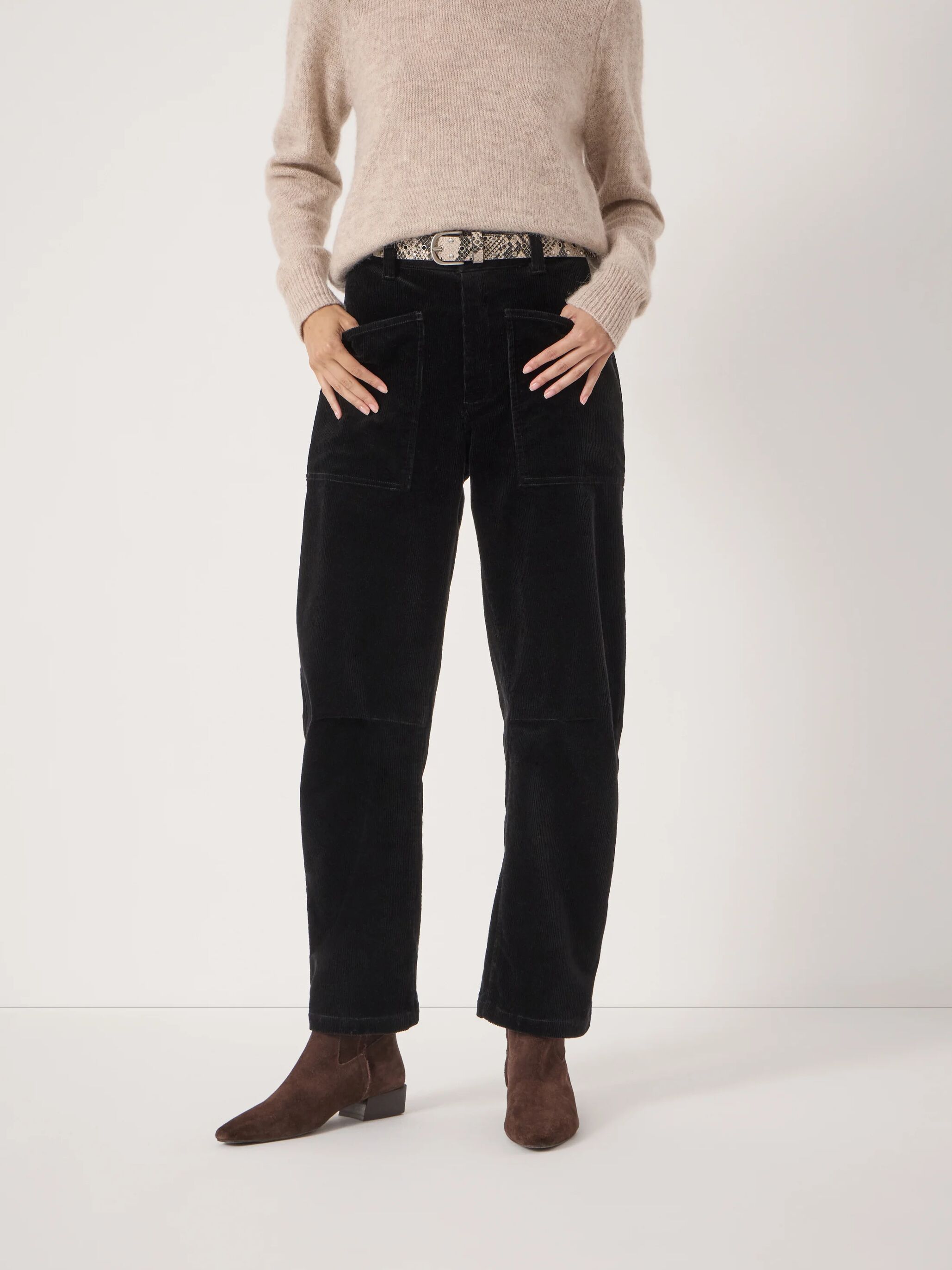 Corduroy Cordi Barrel Leg Trousers