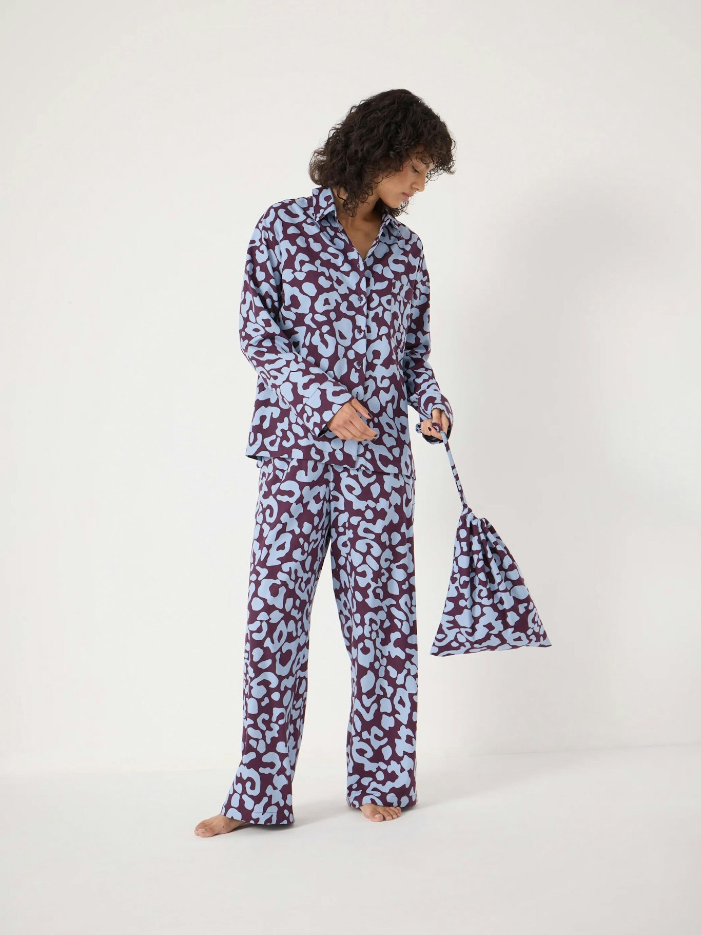 014046-4855-02 Brushed Cotton Animal Print Pyjamas