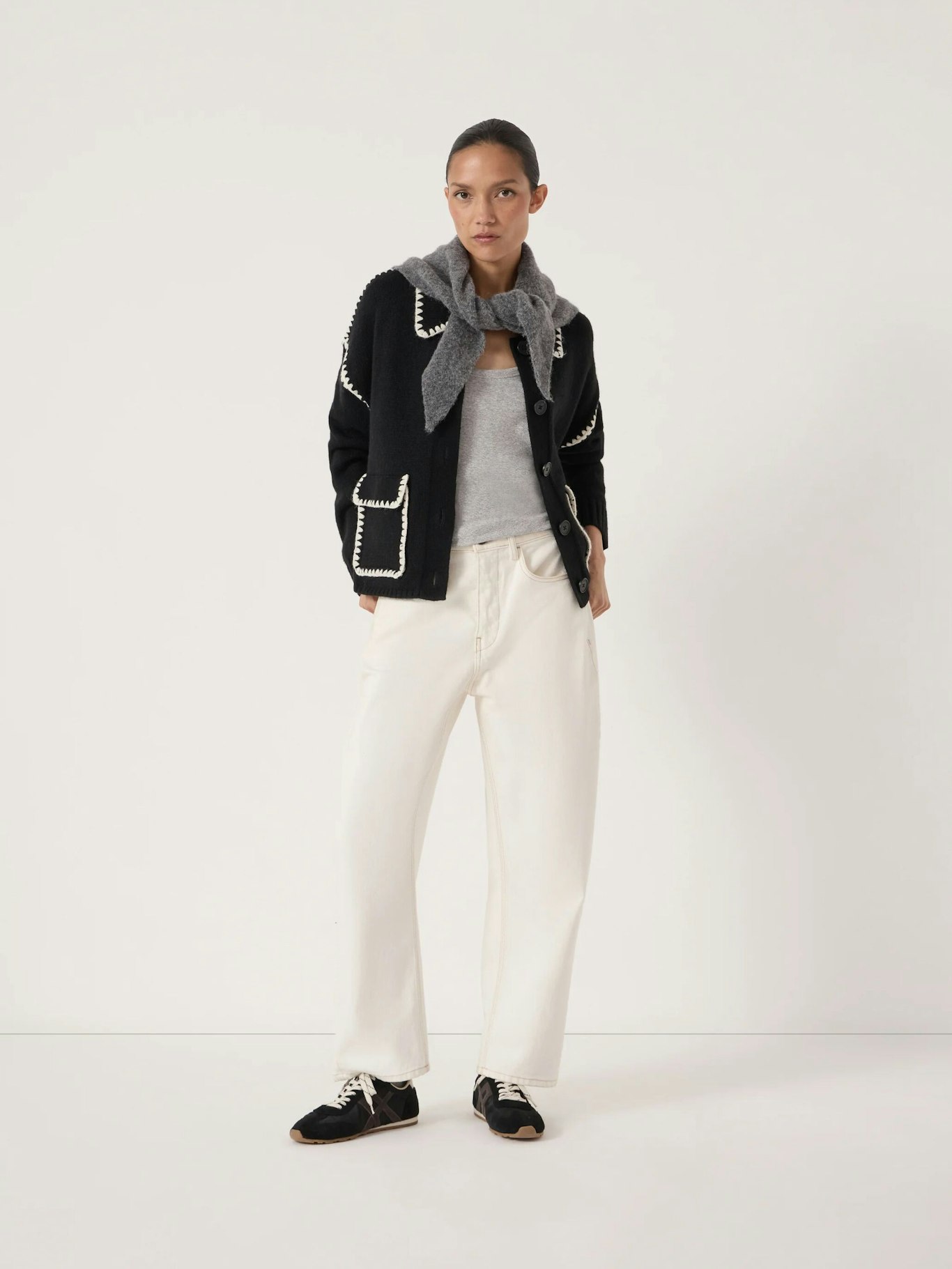 014145-0456-02 Wool Blend Whipstitch Trim Shirt Jacket