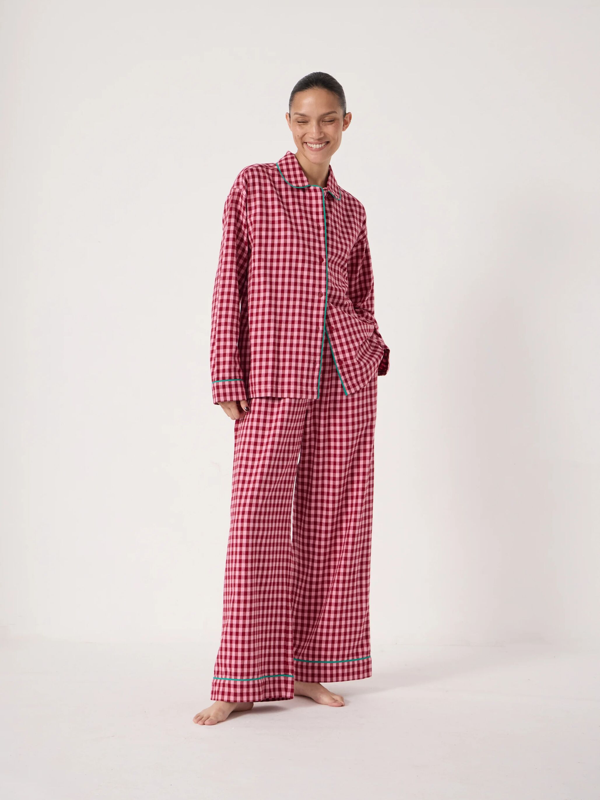 Brushed Cotton Gingham Pyjamas