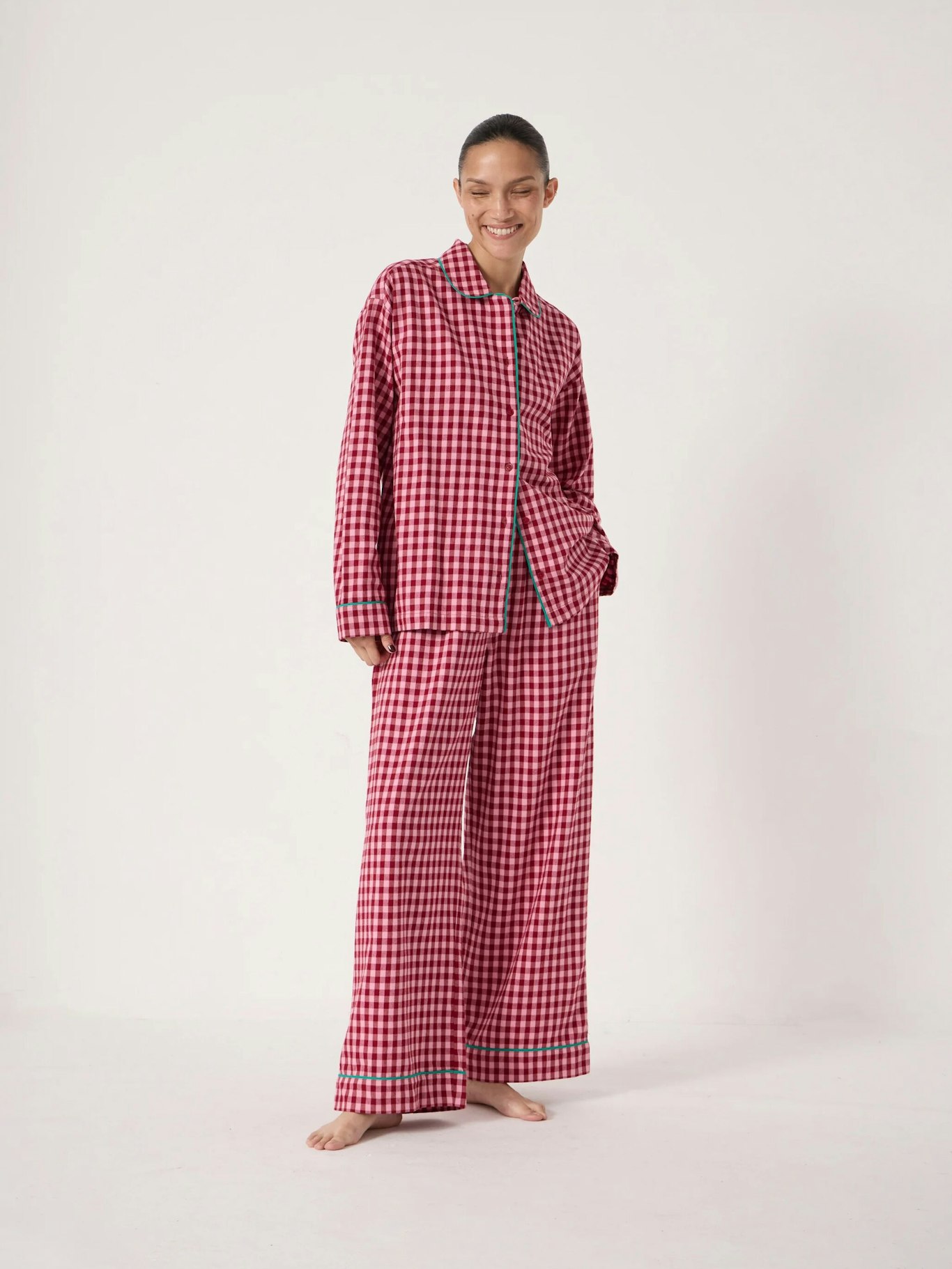 013567-4837-04 Brushed Cotton Gingham Pyjamas