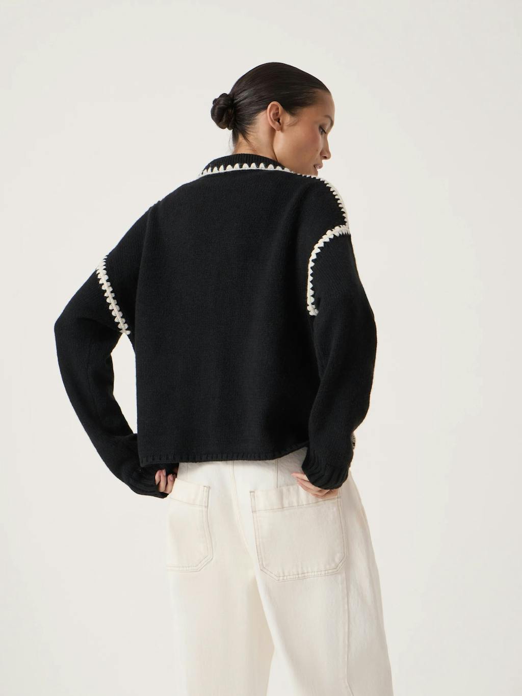 014145-0456-03 Wool Blend Whipstitch Trim Shirt Jacket