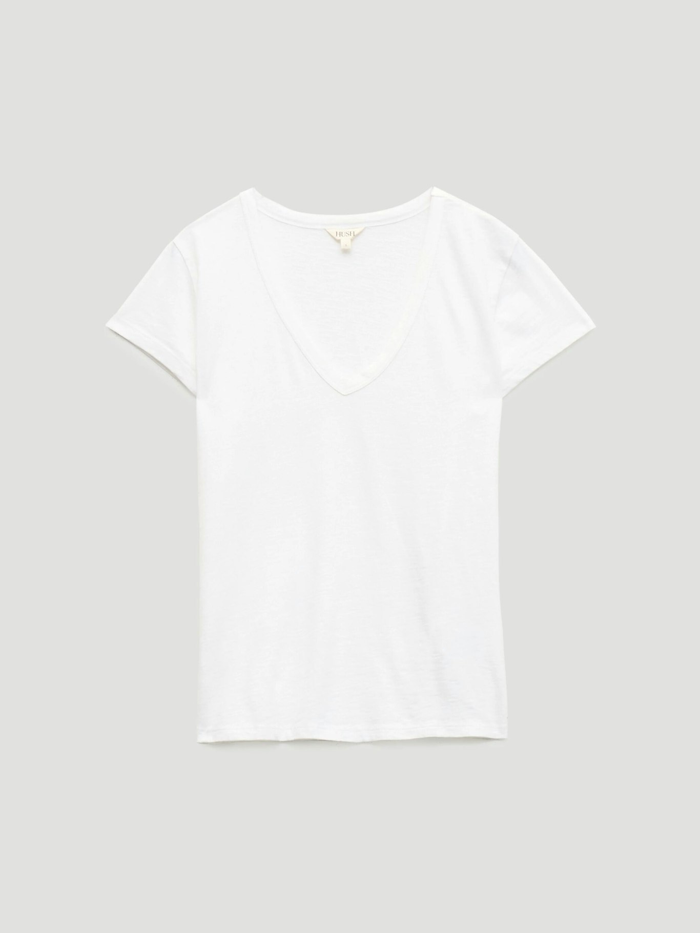 014925-0001-07 Slim Fit Slub Cotton V Neck T-Shirt
