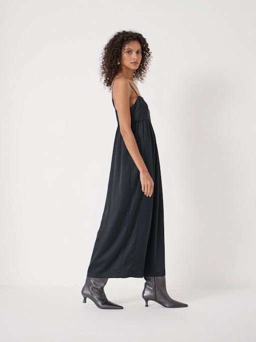 Strappy Satin Midi Dress