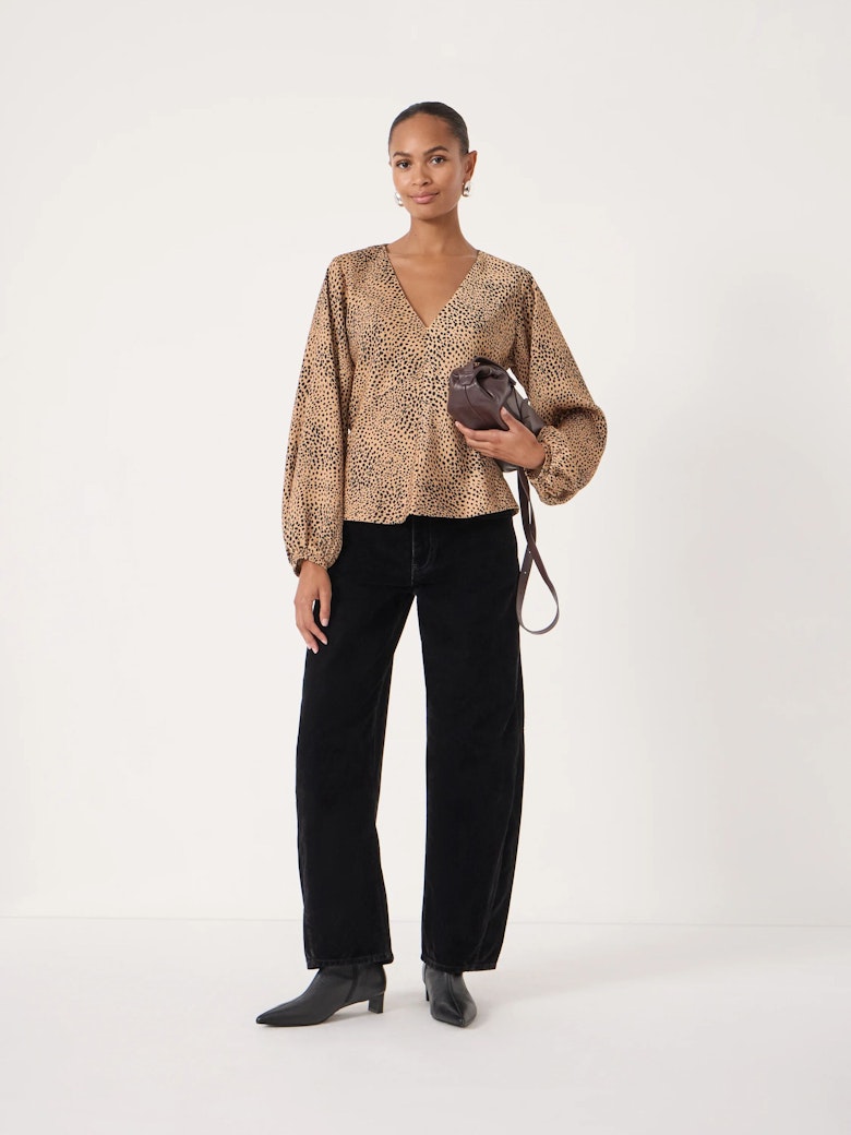 Grace Satin Long Sleeve Top