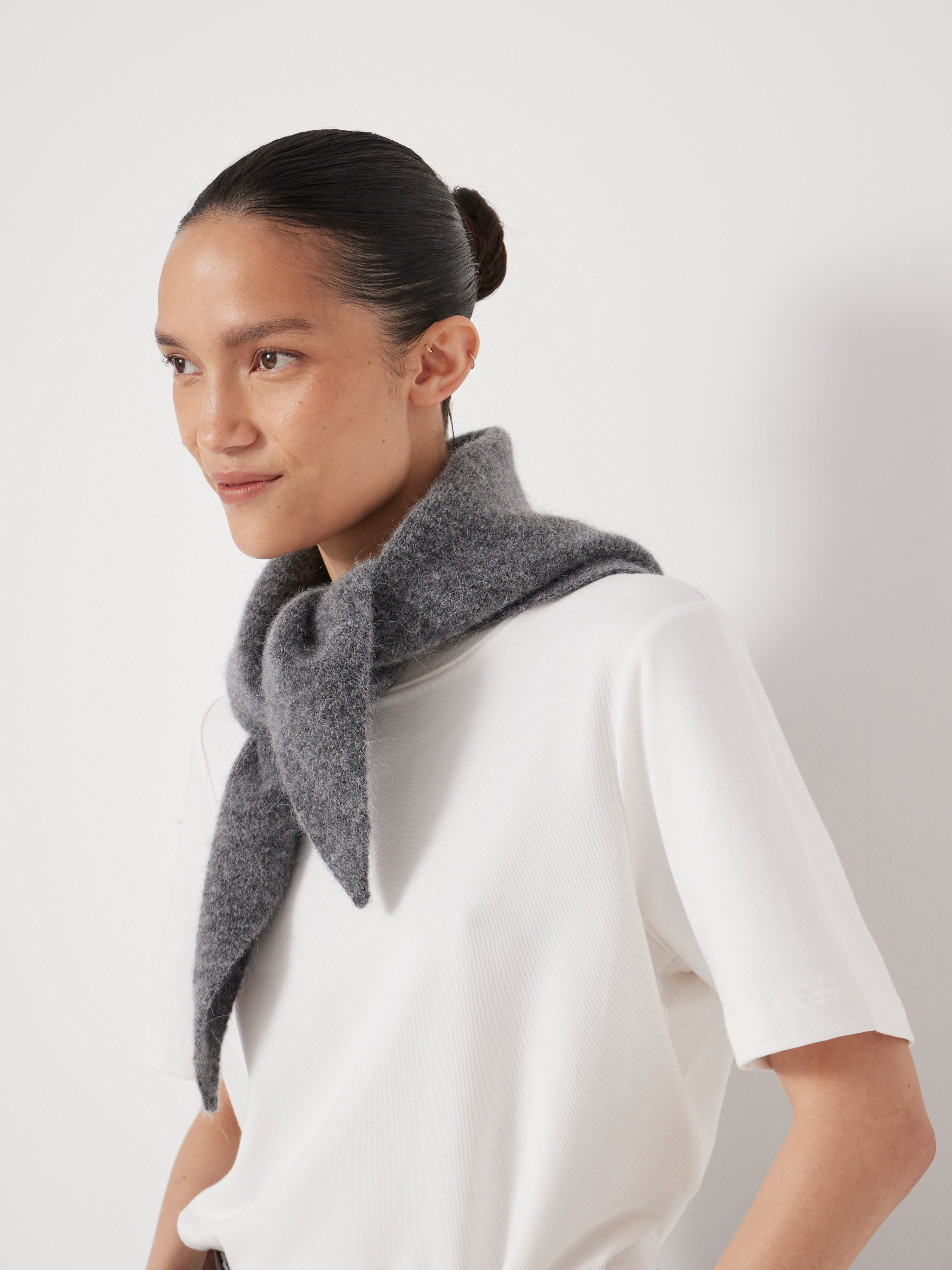 Alpaca-Blend Triangle Scarf