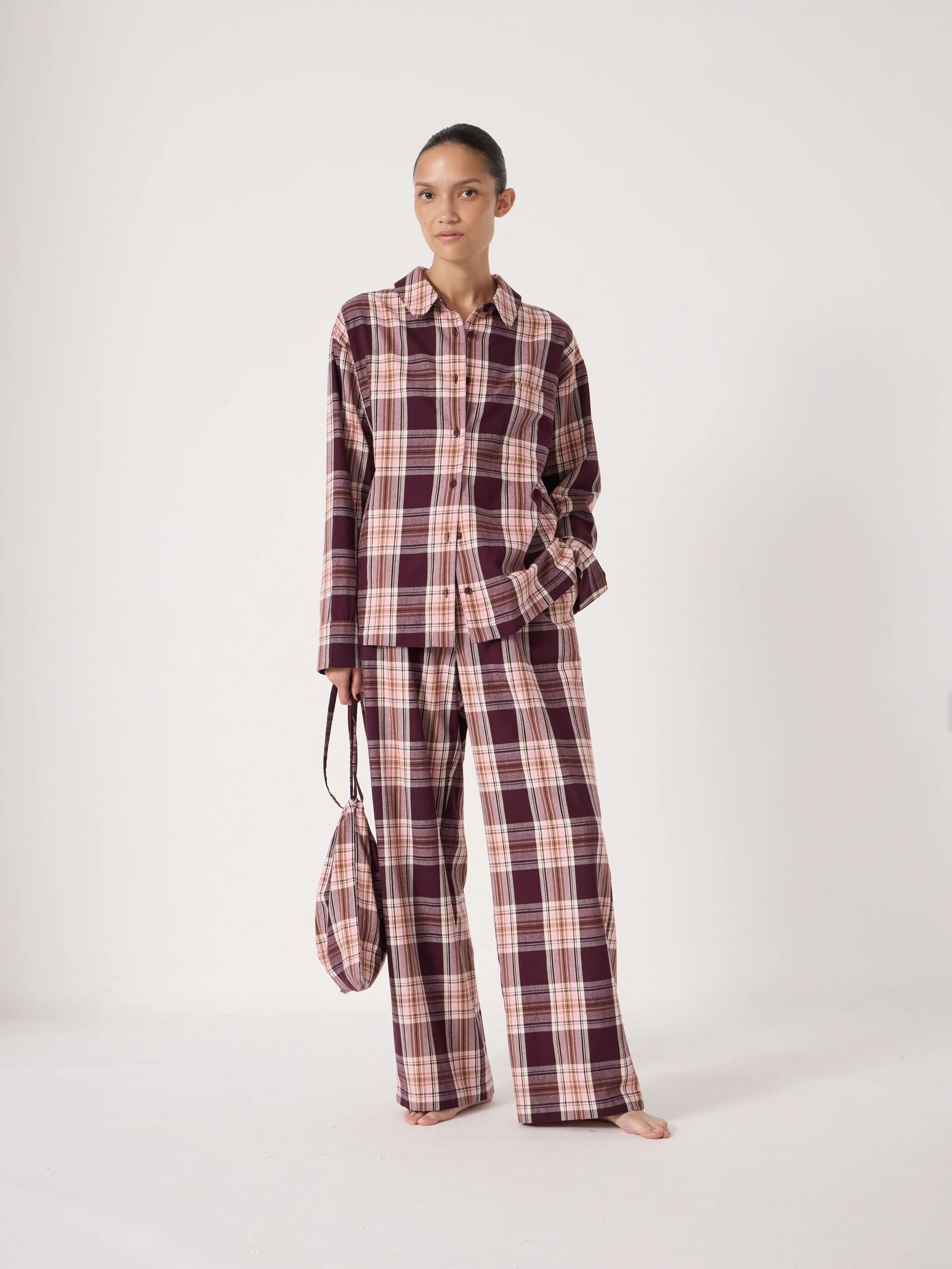 Brushed Cotton Check Print Pyjamas