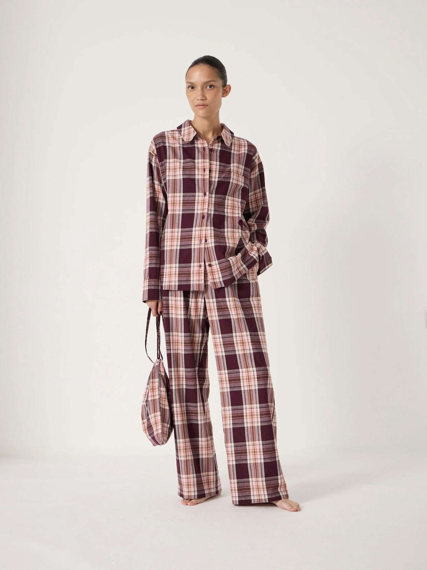 013560-4823-01 Brushed Cotton Check Print Pyjamas