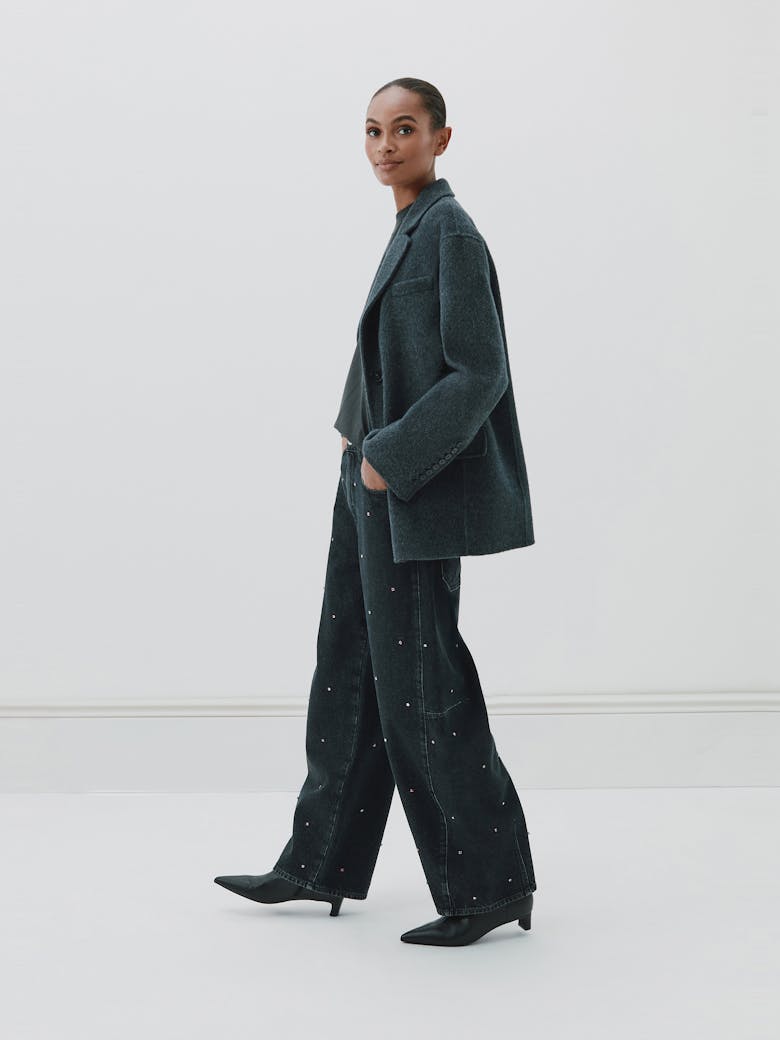 Embellished Bree Barrel Leg Jeans