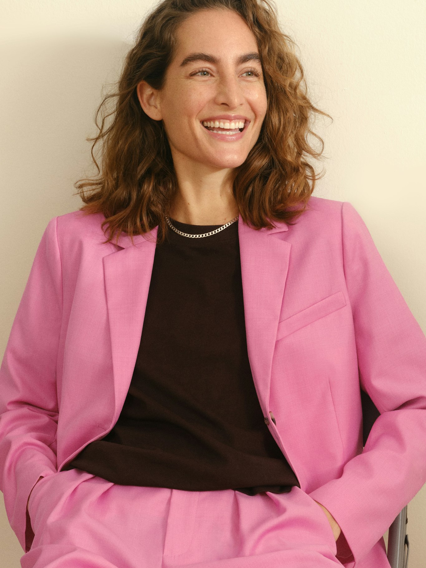 014670-1108-10 Bel Relaxed Wool Blend Lined Blazer