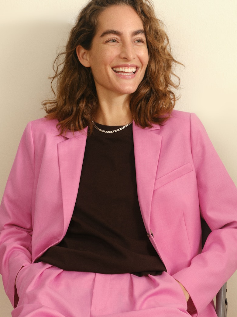 Bel Relaxed Wool Blend Lined Blazer