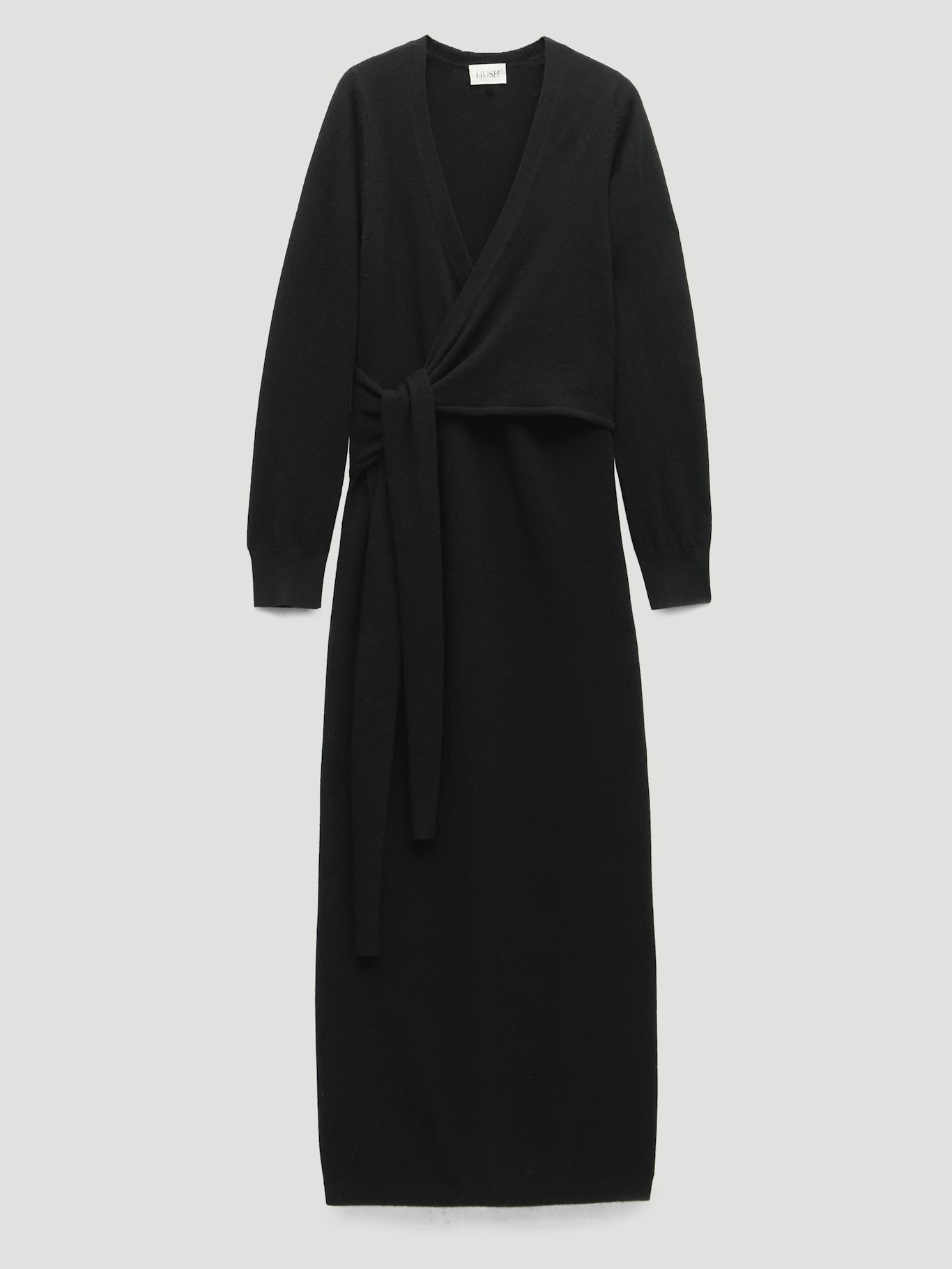 013971-0456-07 Merino V-Neck Tie Detail Dress