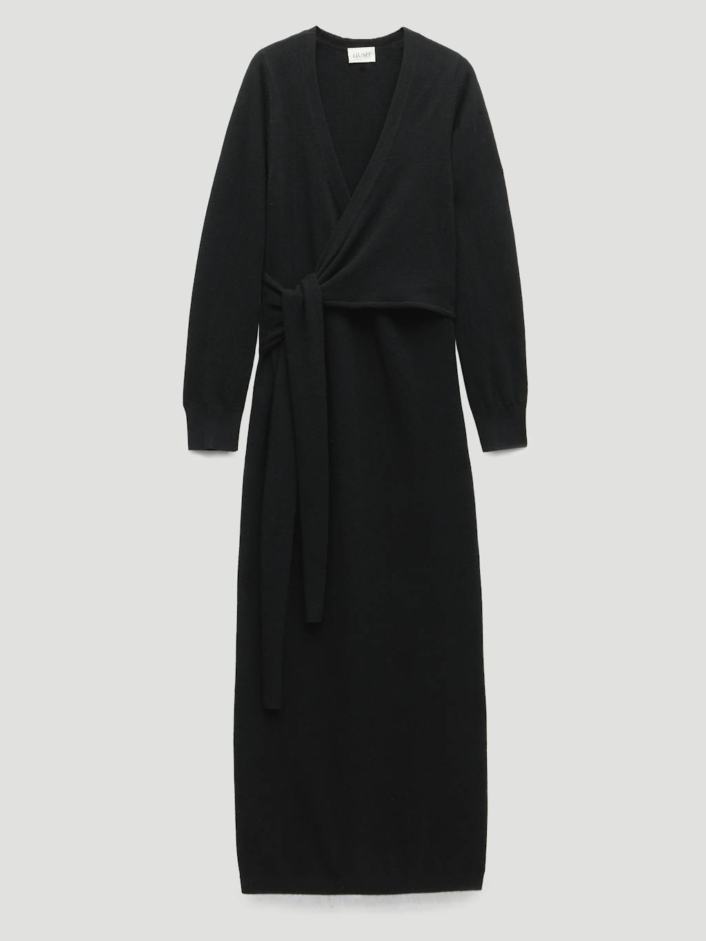 013971-0456-07 Merino V-Neck Tie Detail Dress