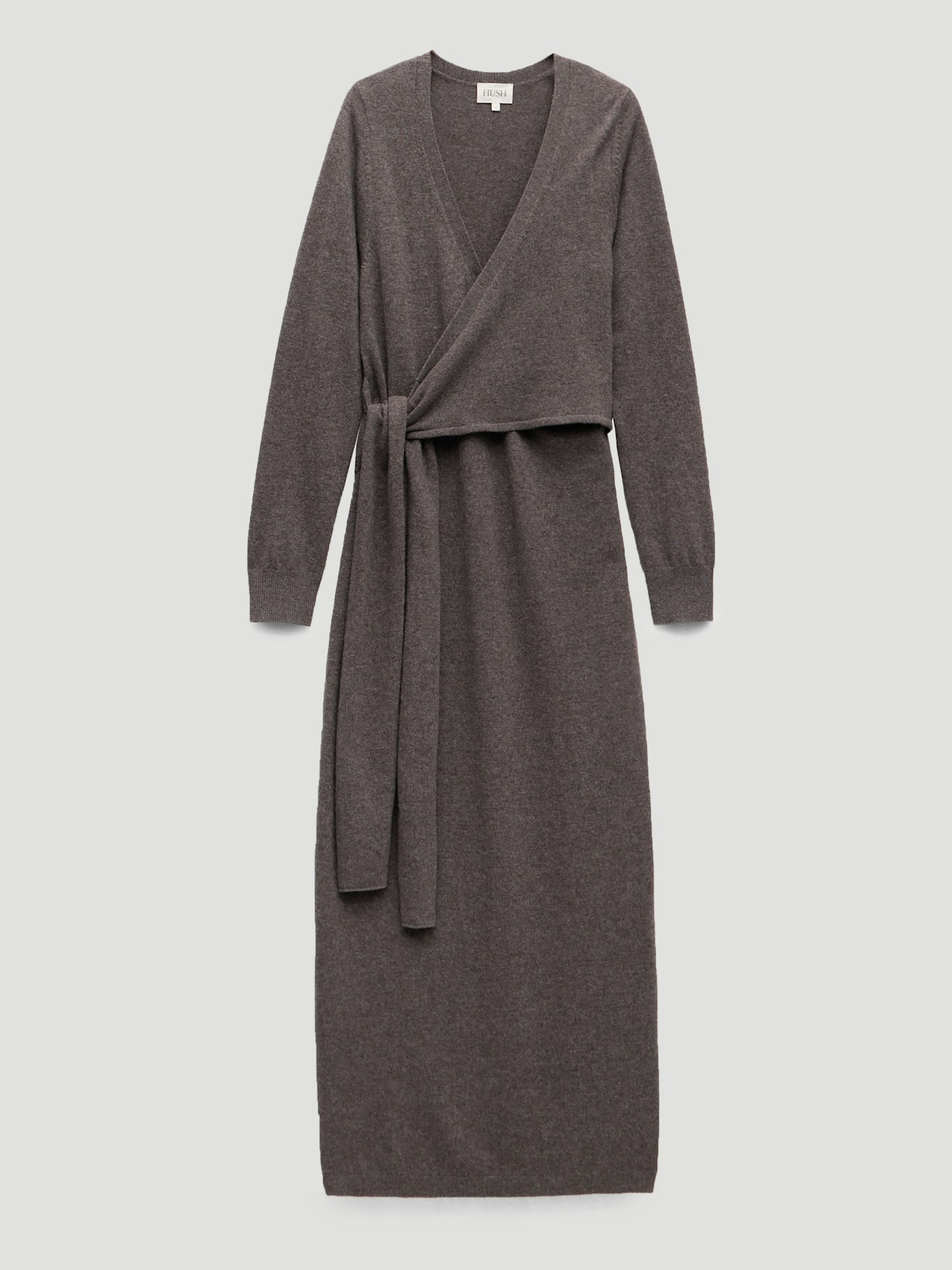 013971-3720-07 Merino V-Neck Tie Detail Dress