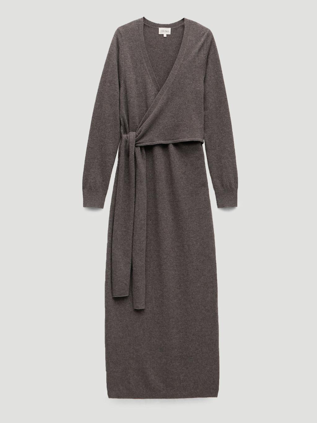 013971-3720-07 Merino V-Neck Tie Detail Dress