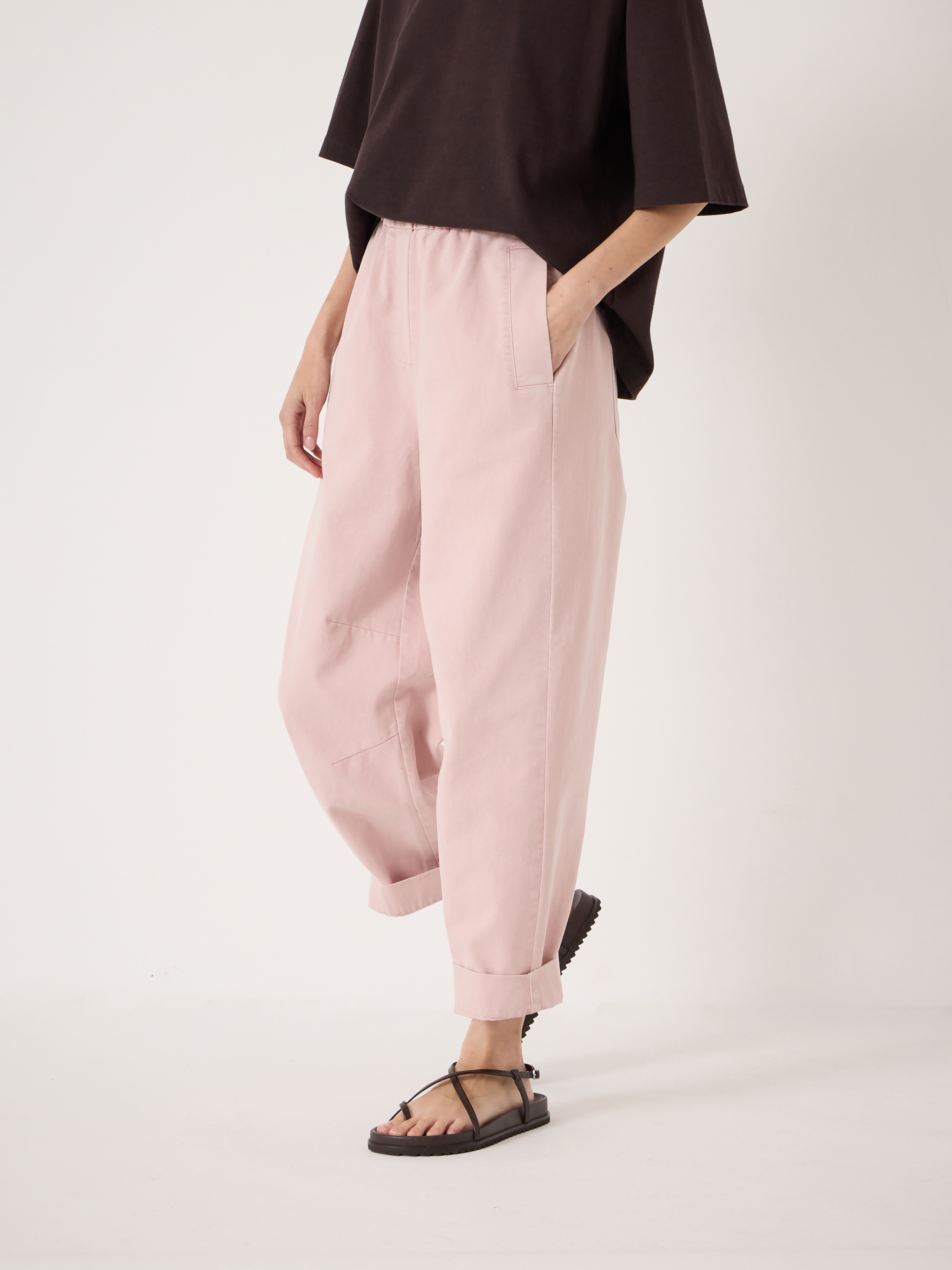 Jack Barrel Leg Pull On Trousers