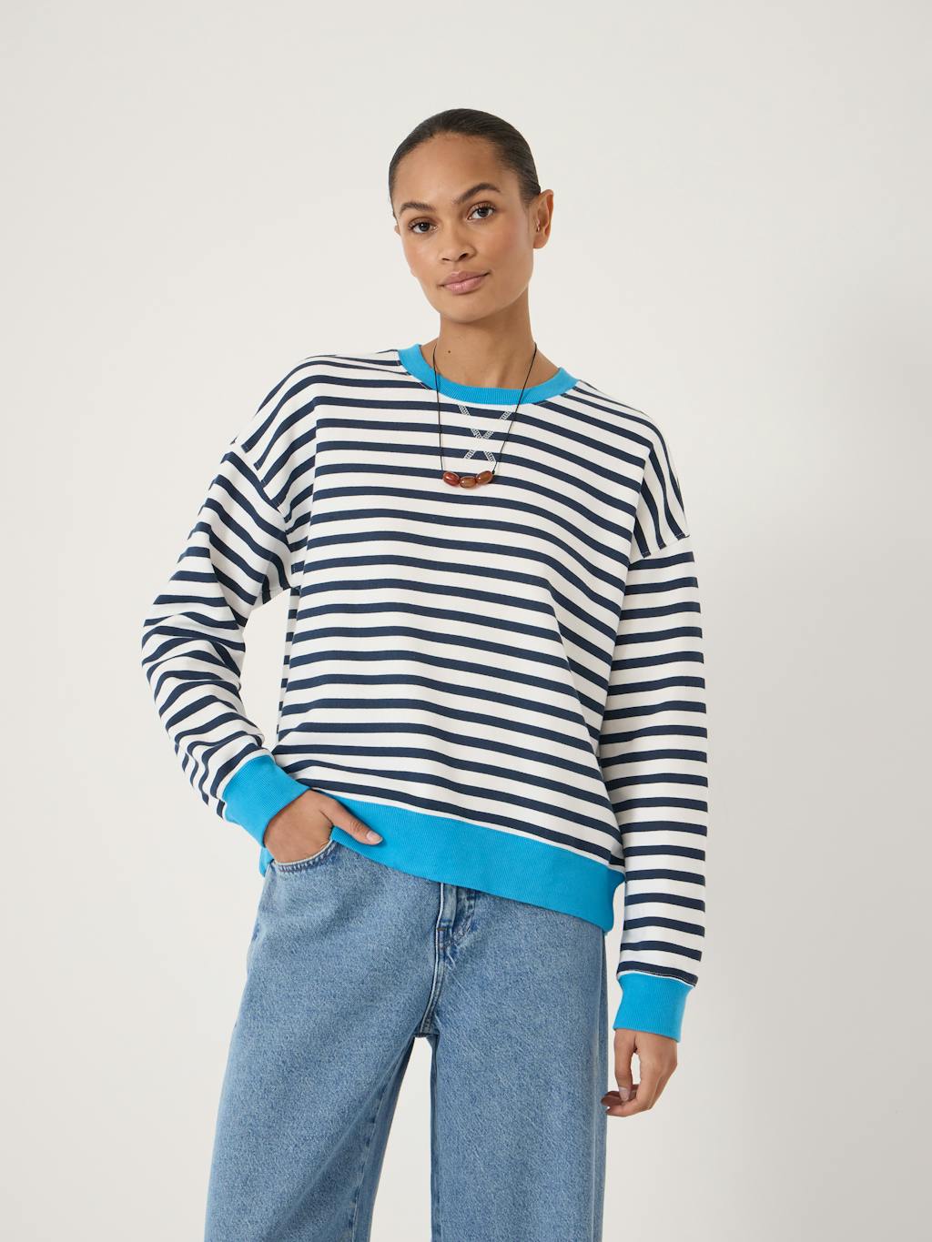 013044-1679-01 Luca Stripe Heavyweight Sweatshirt