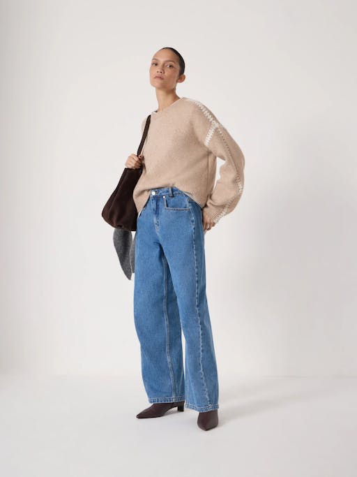 Saskia Straight Seamed Jeans