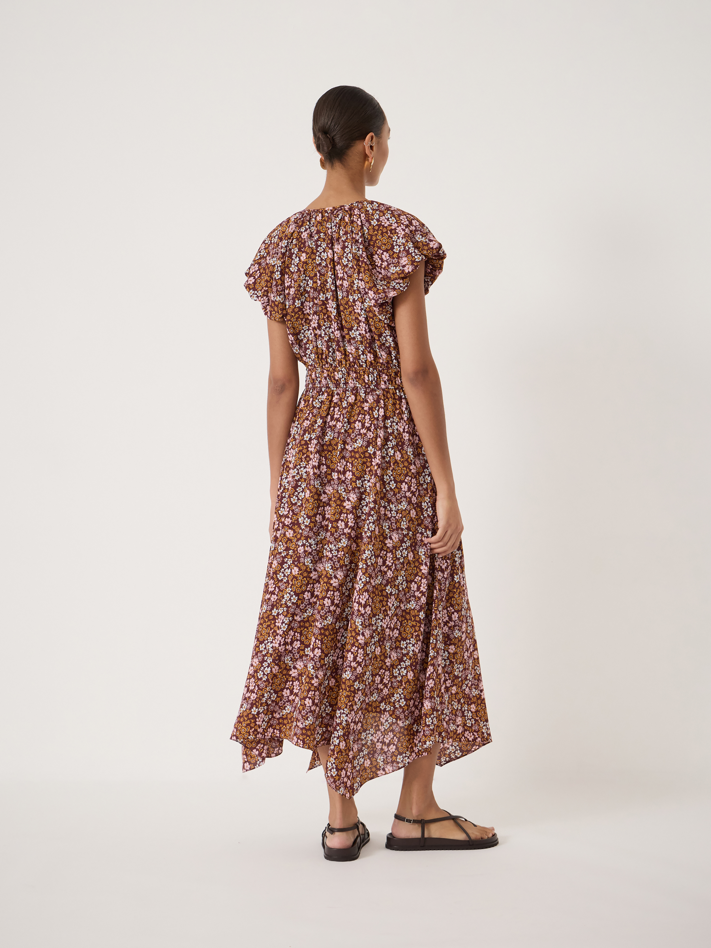 Zuri Short Bubble Sleeve Printed Dress