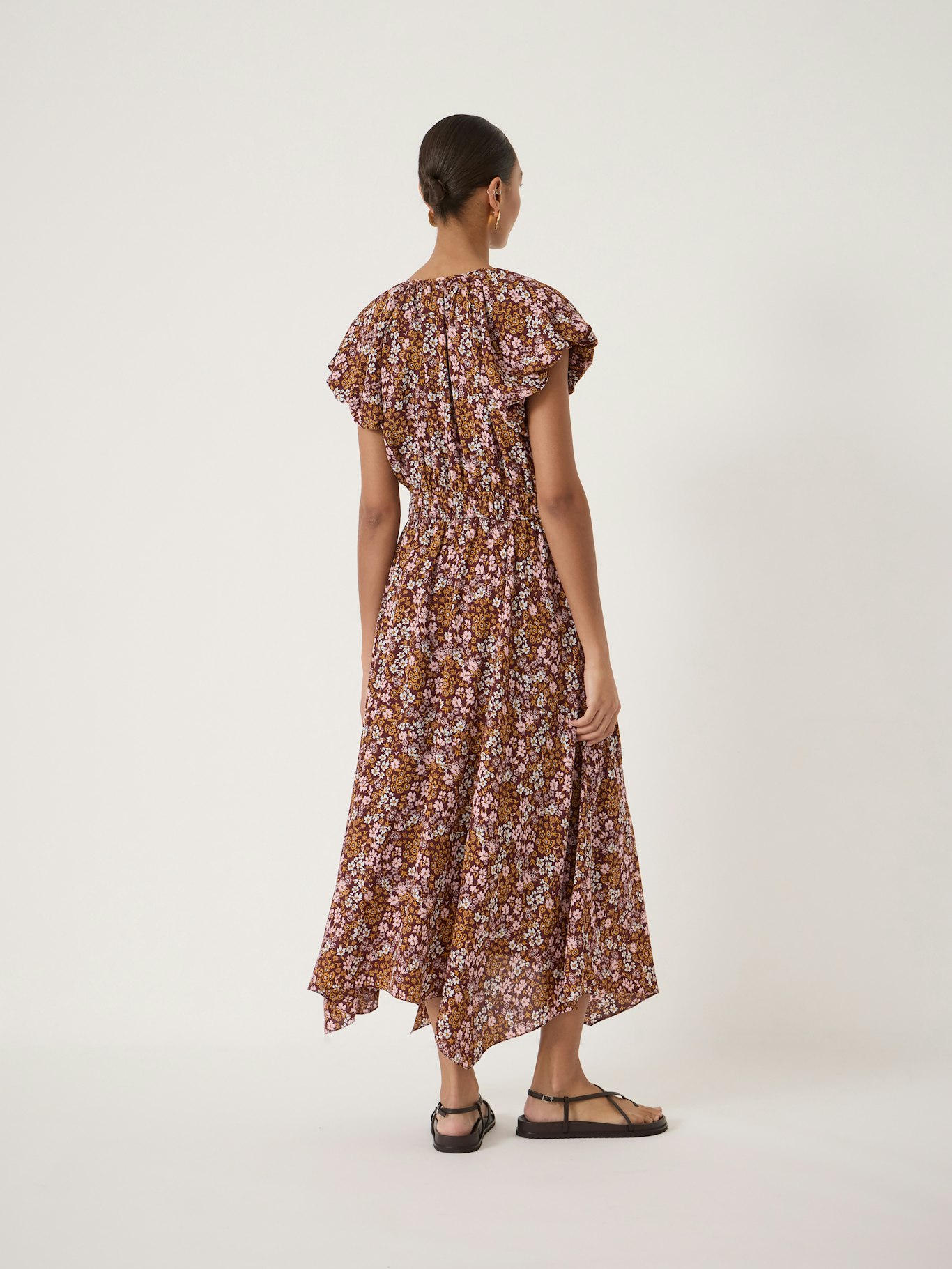014565-4894-03 Zuri Short Bubble Sleeve Printed Dress