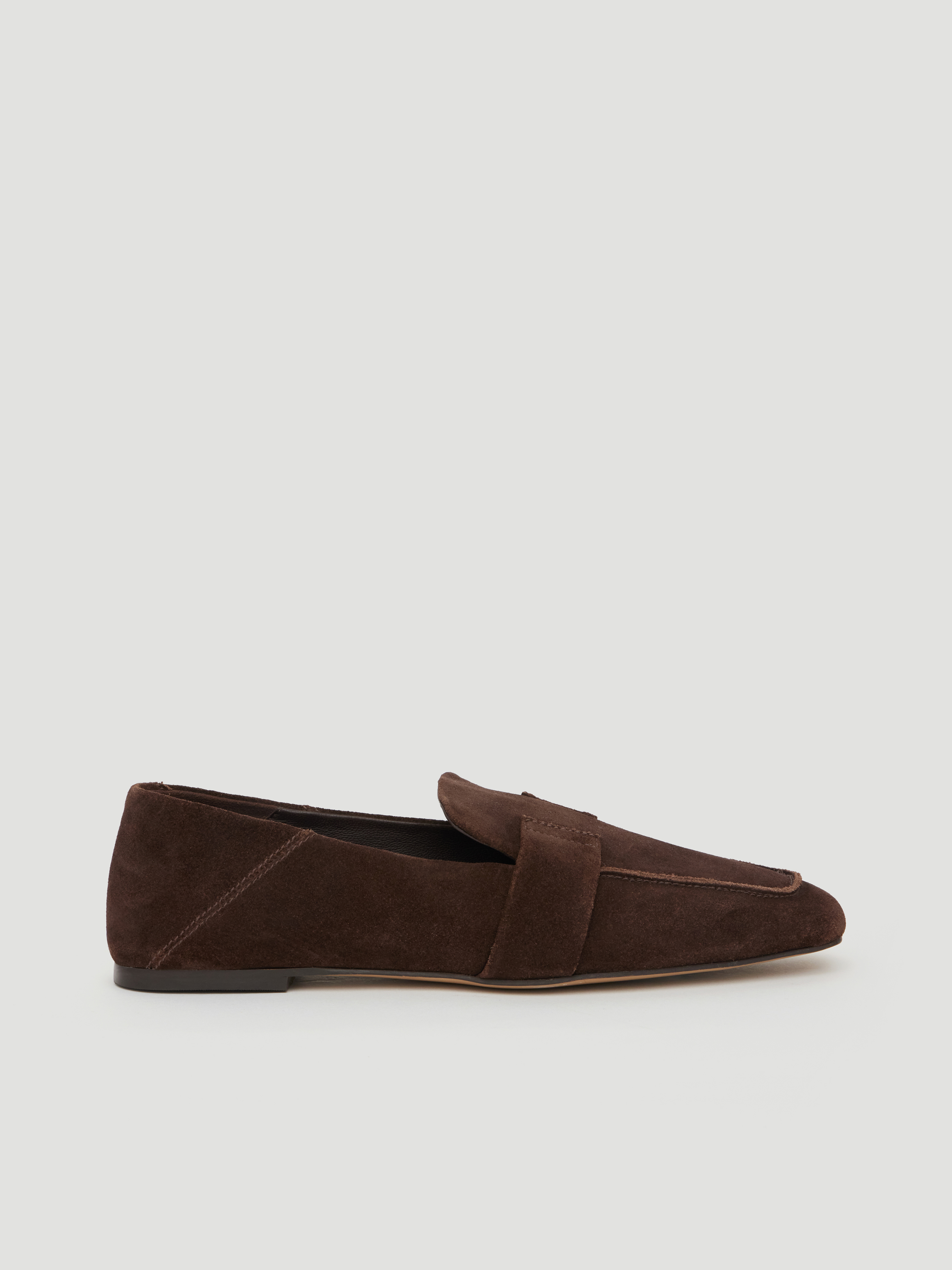 Sora Square-Toe Suede Loafers