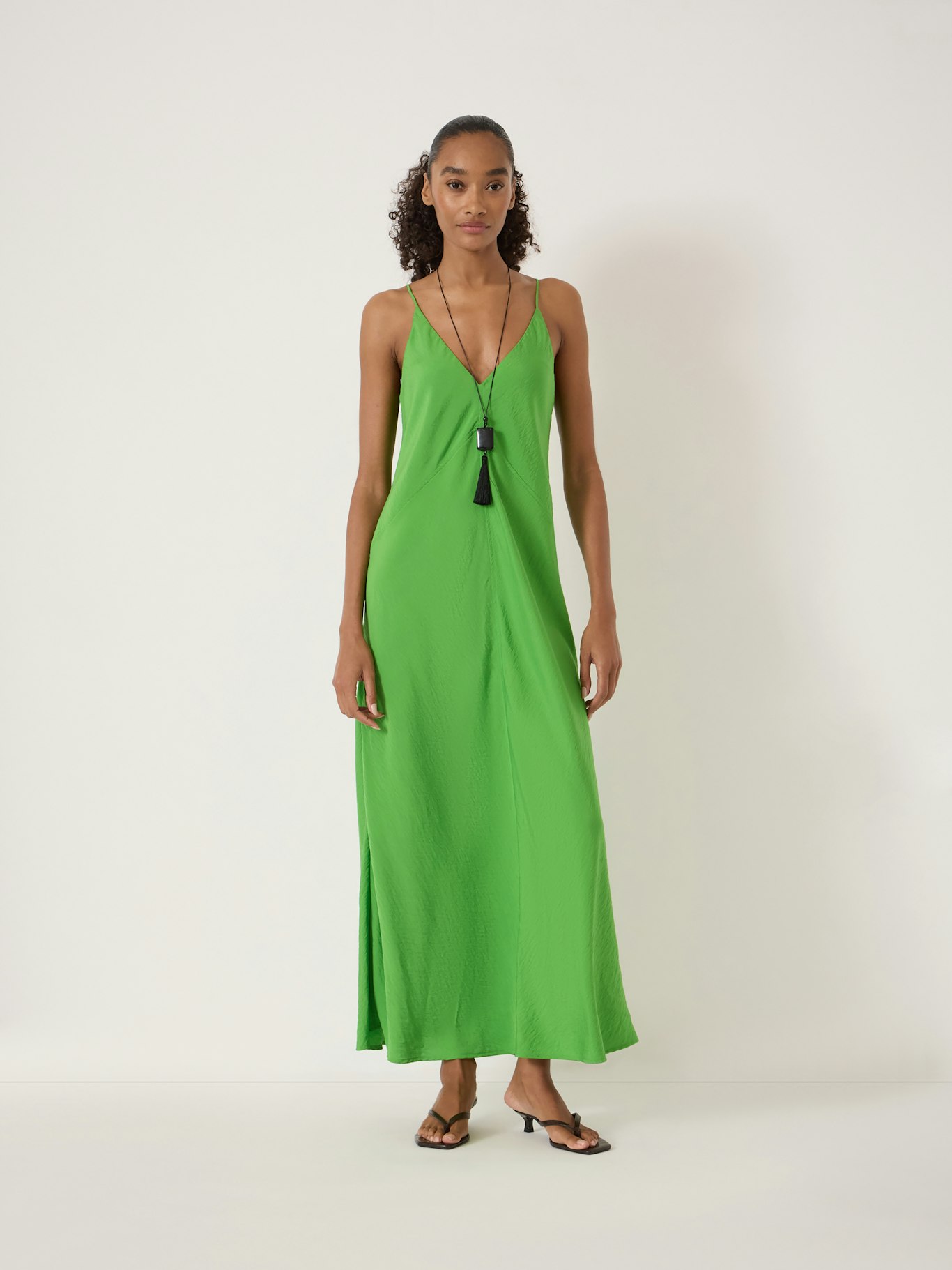 Air Flow Seam Detail Maxi Slip Dress | Bright Green | hush Air Flow Seam Detail Maxi Slip Dress | Bright Green | hush