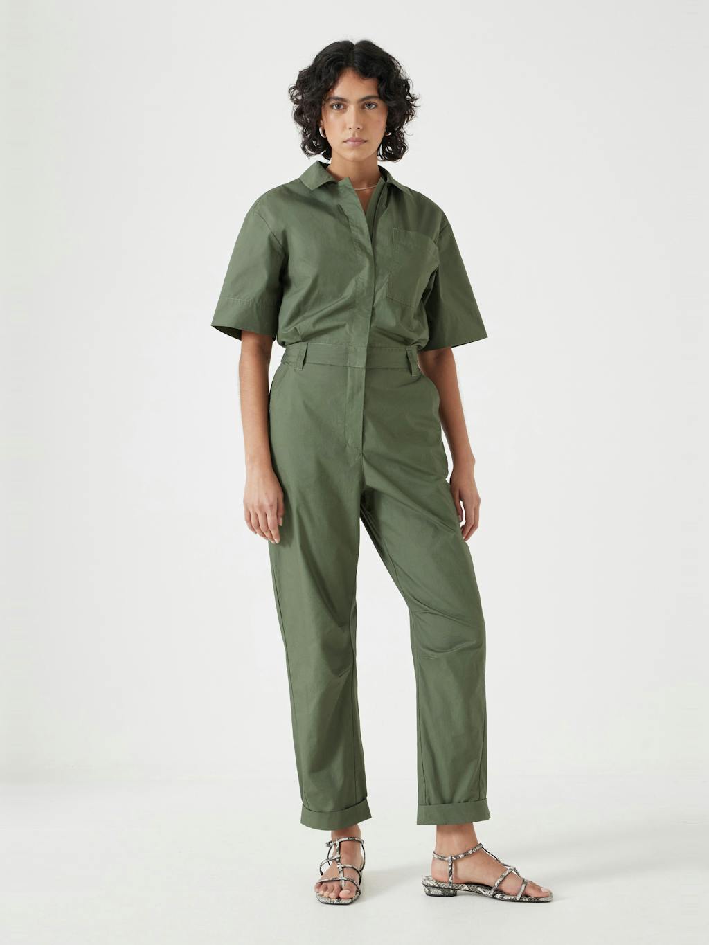 012627-4789-01 Lightweight Cotton Utility Jumpsuit