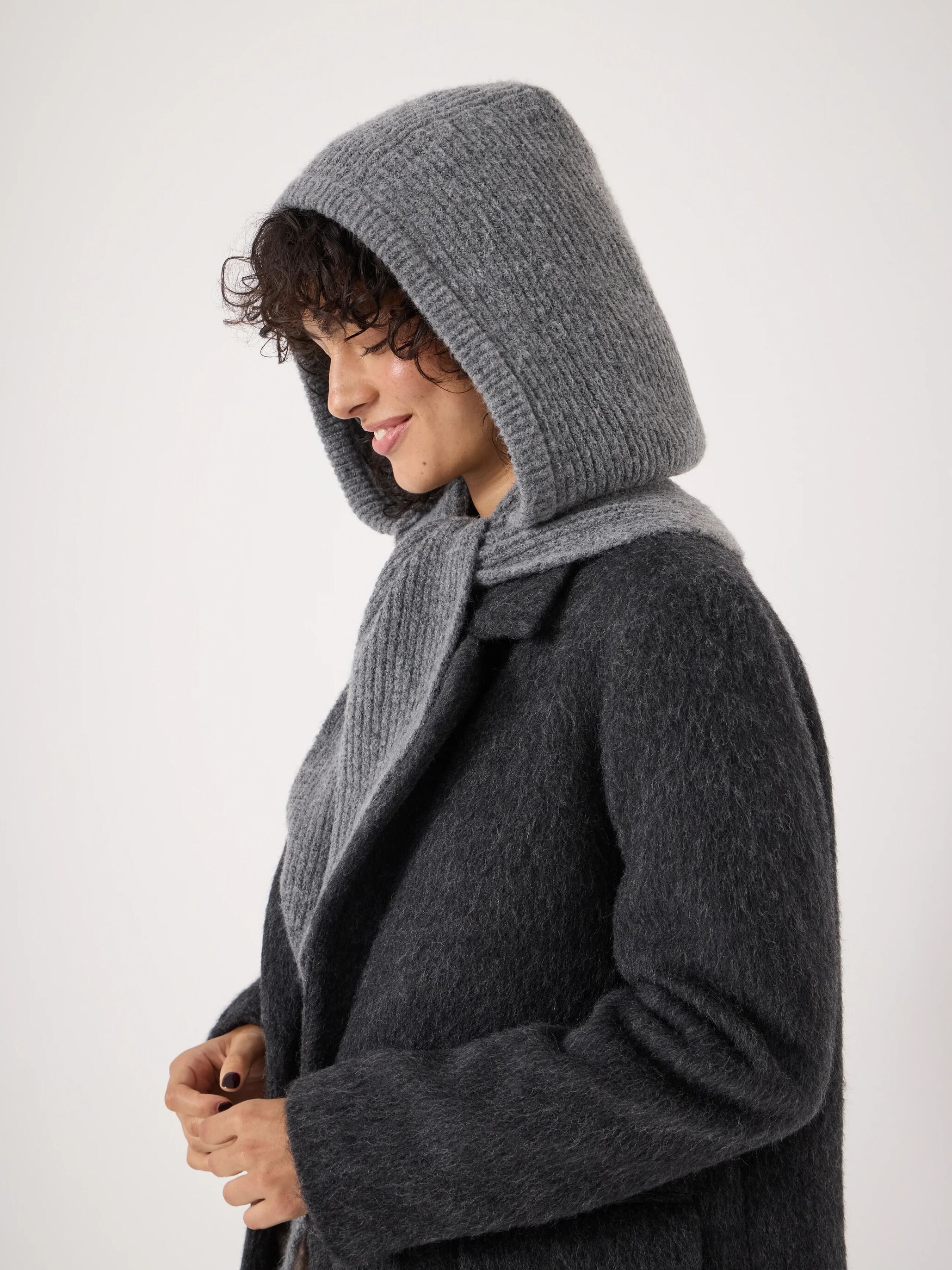 Knitted Hooded Scarf