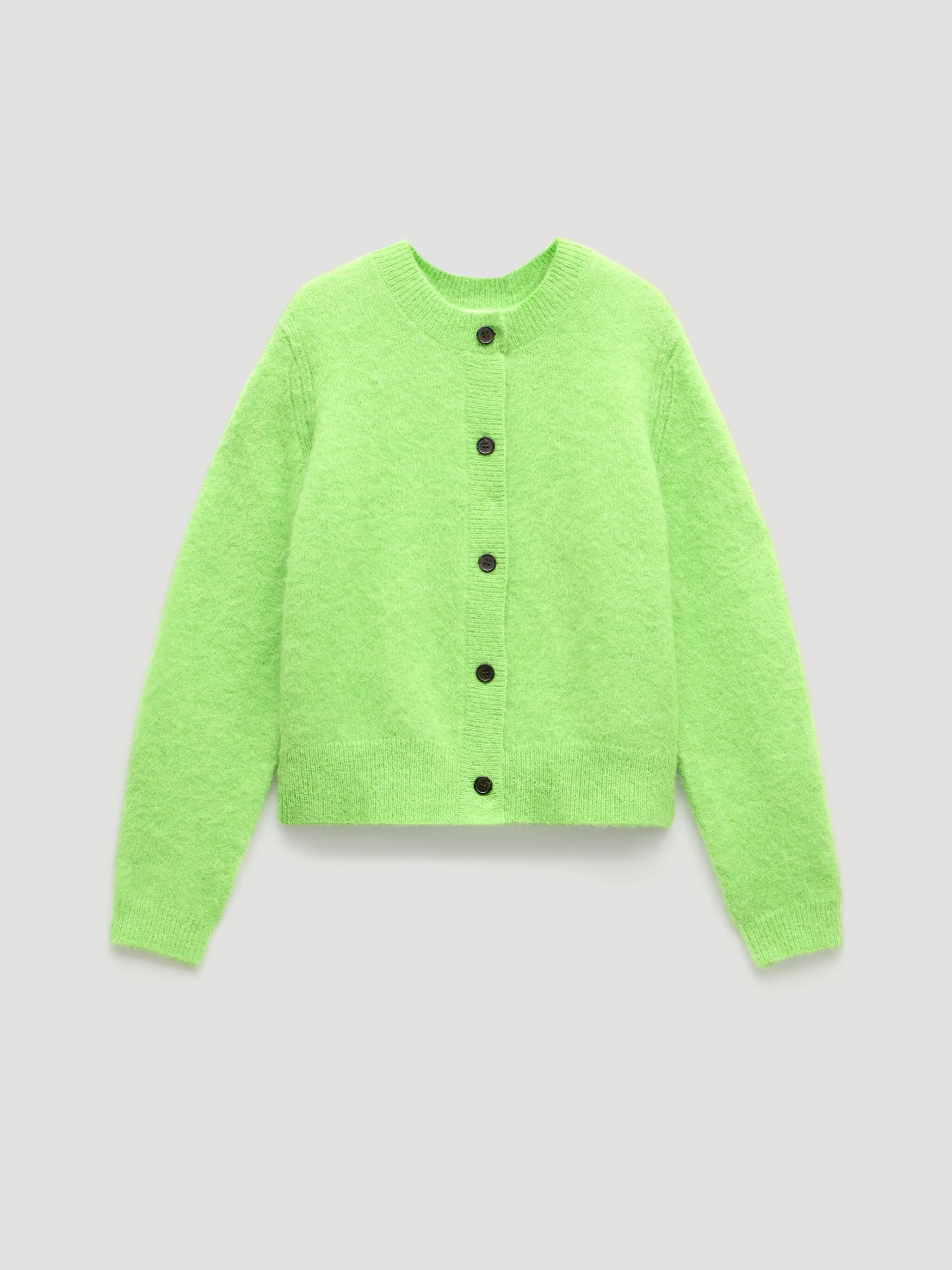 Perrin Crew Neck Alpaca Wool Cardigan
