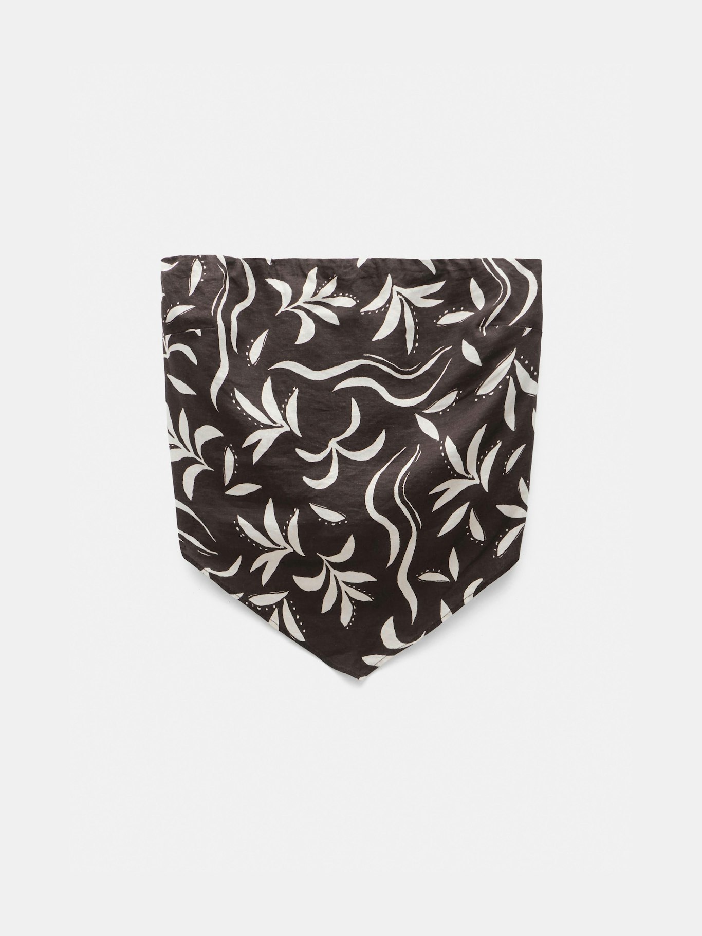 013079-4780-07 Printed Linen Blend Bandeau Top
